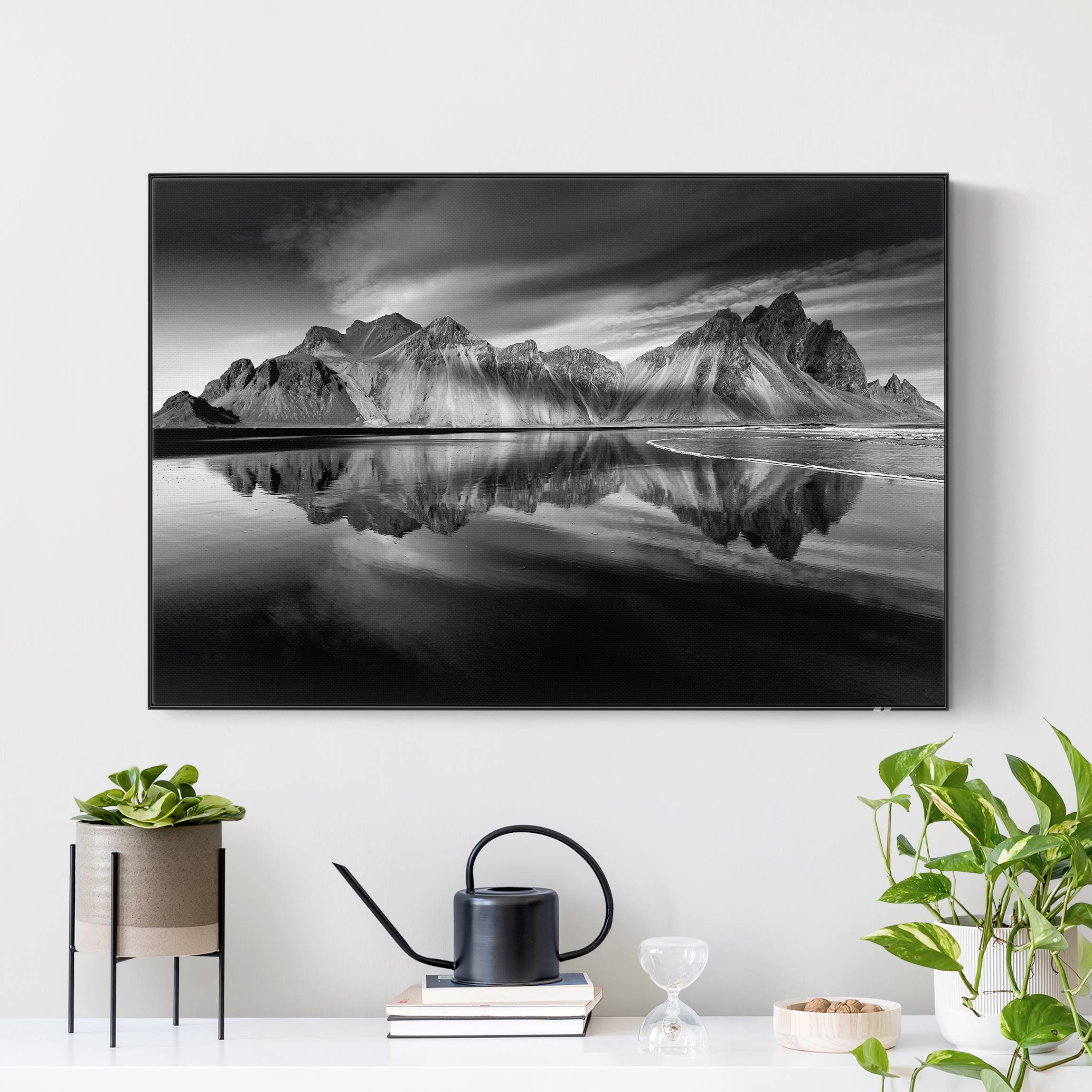 Akustik-Wechselbild Vesturhorn in Island