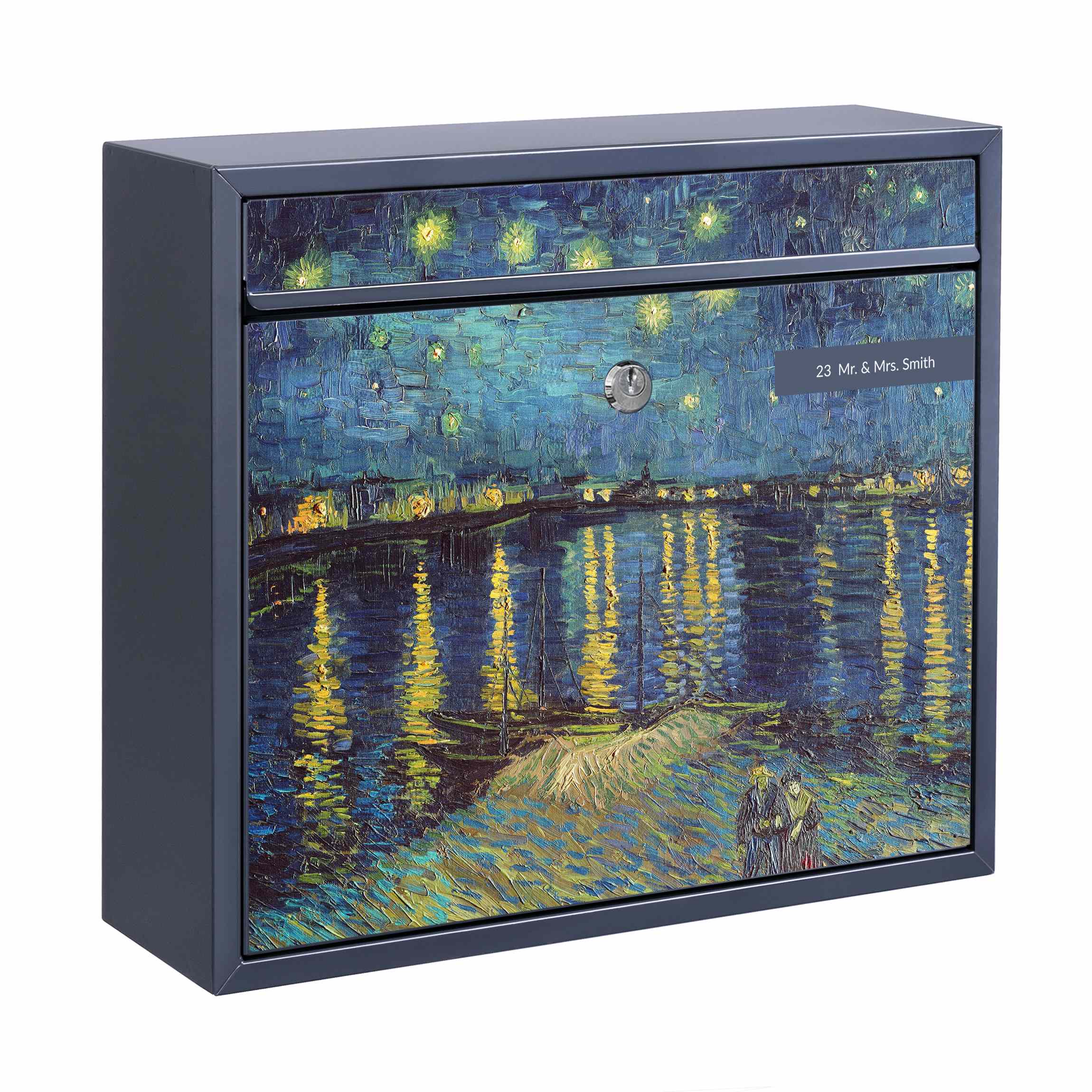 Briefkasten mit eigenem Text Vincent van Gogh - Sternennacht über der Rhône