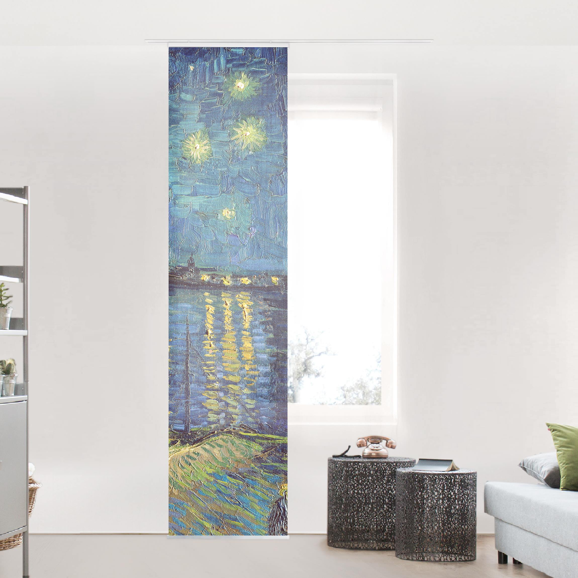 Schiebegardine Set Vincent van Gogh - Sternennacht über der Rhône