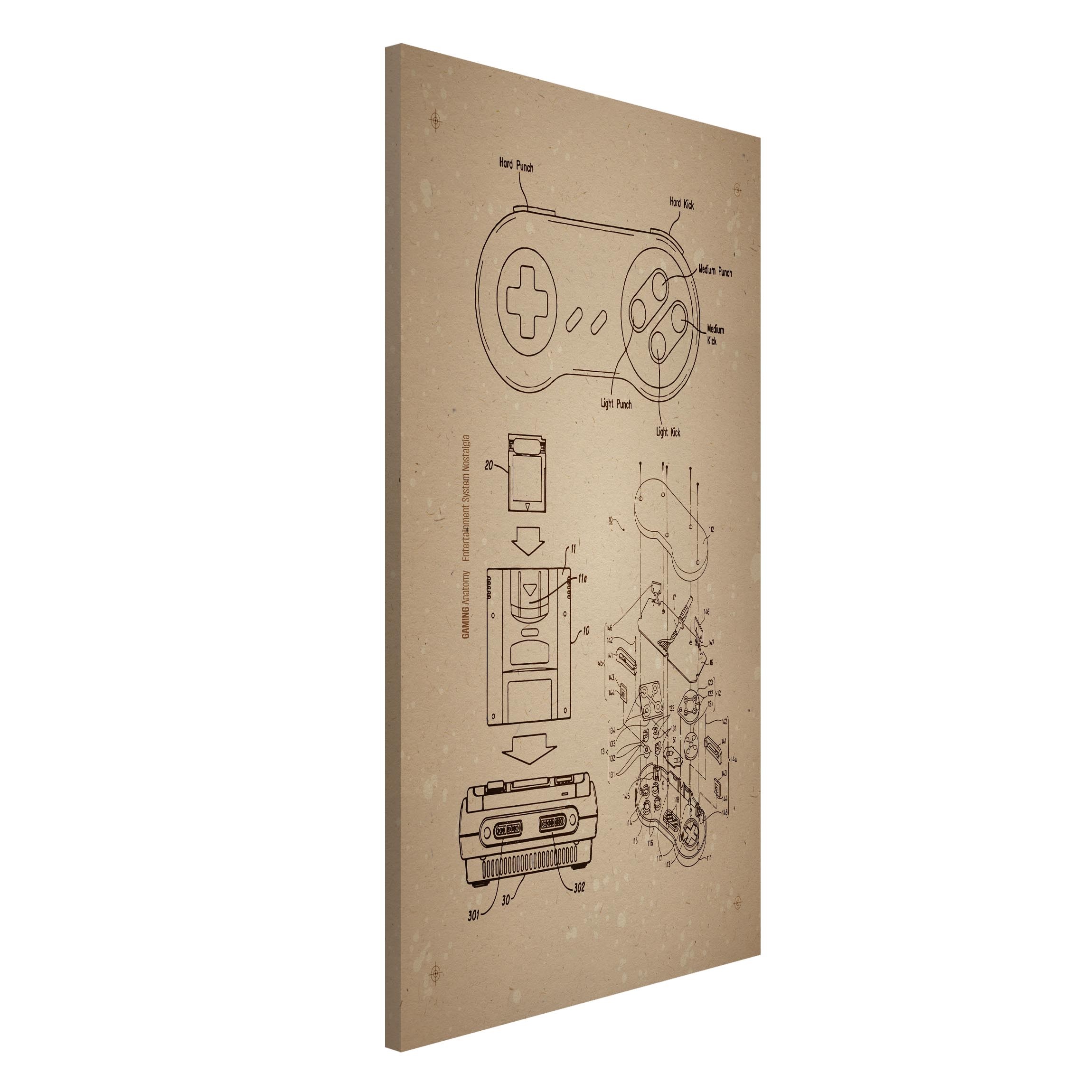 Magnettafel Vintage Gaming Instructions II