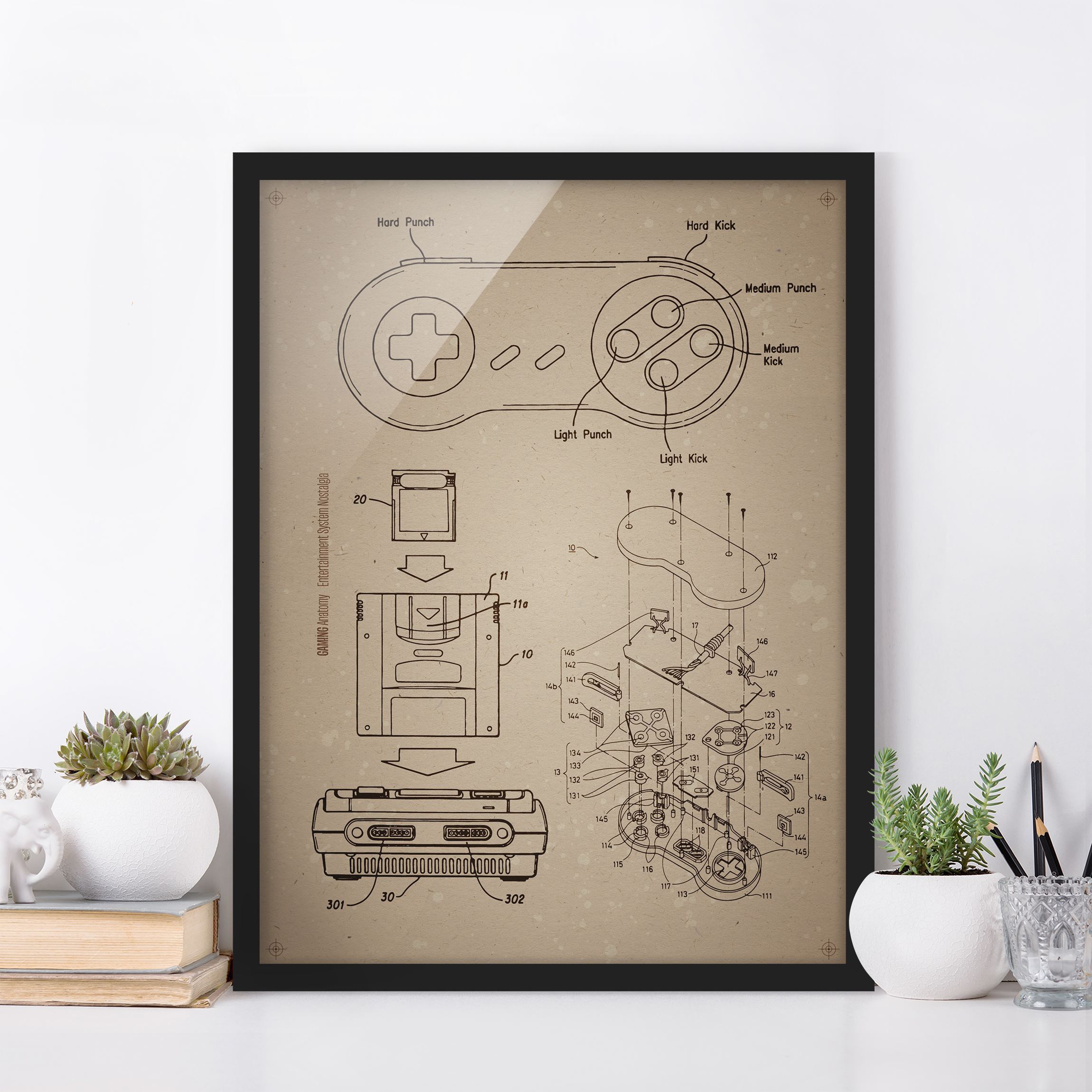 Bild mit Rahmen Vintage Anleitung Gaming II