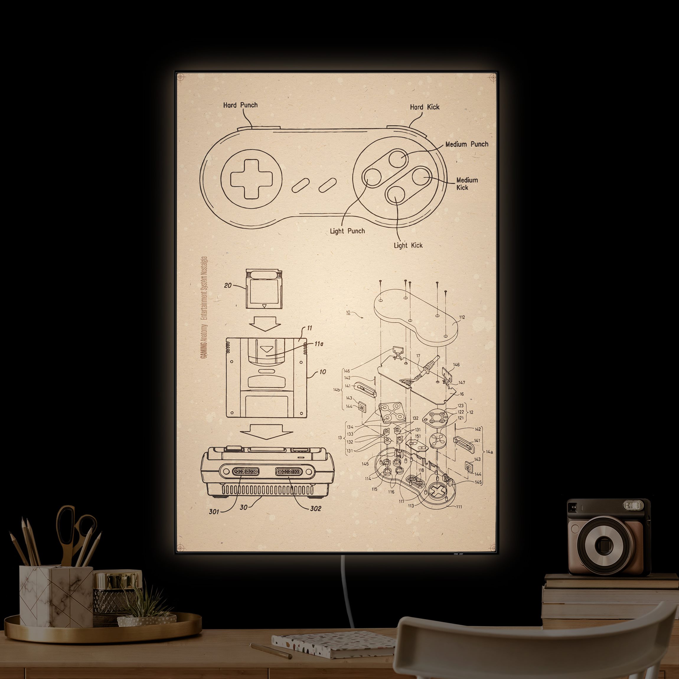 LED-Wechselbild Vintage Anleitung Gaming II