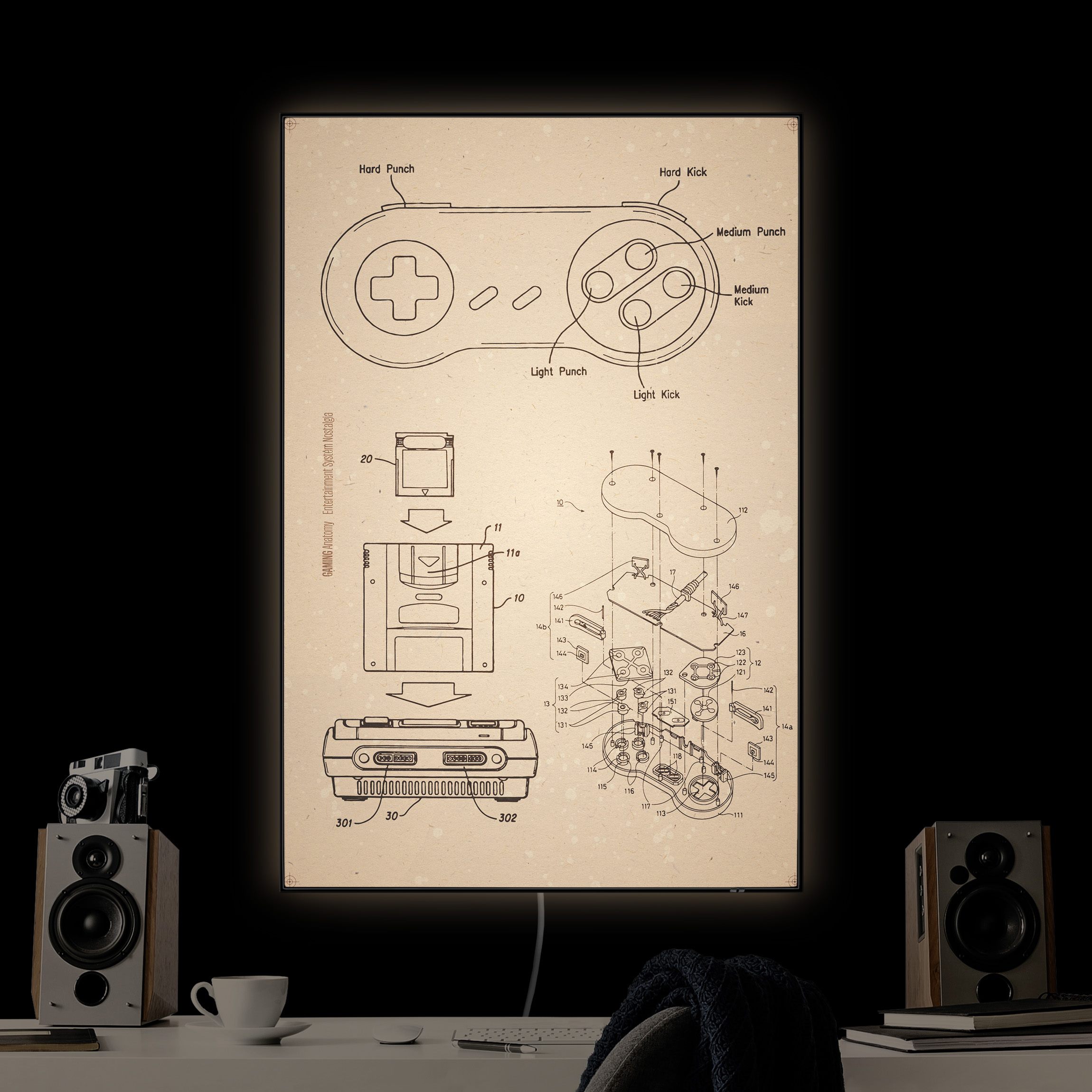 LED-Wechselbild Vintage Anleitung Gaming II