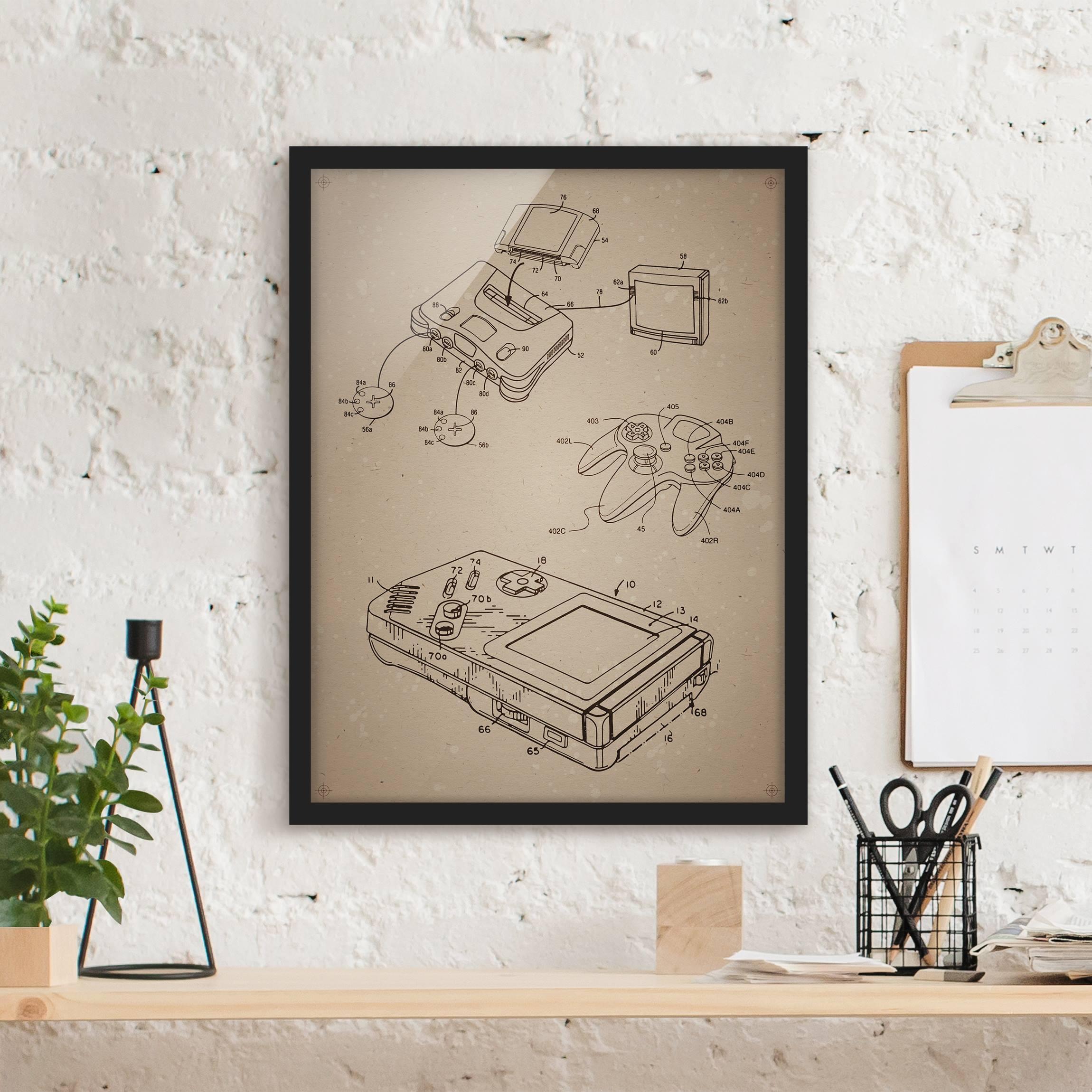 Bild mit Rahmen Vintage Anleitung Gaming III