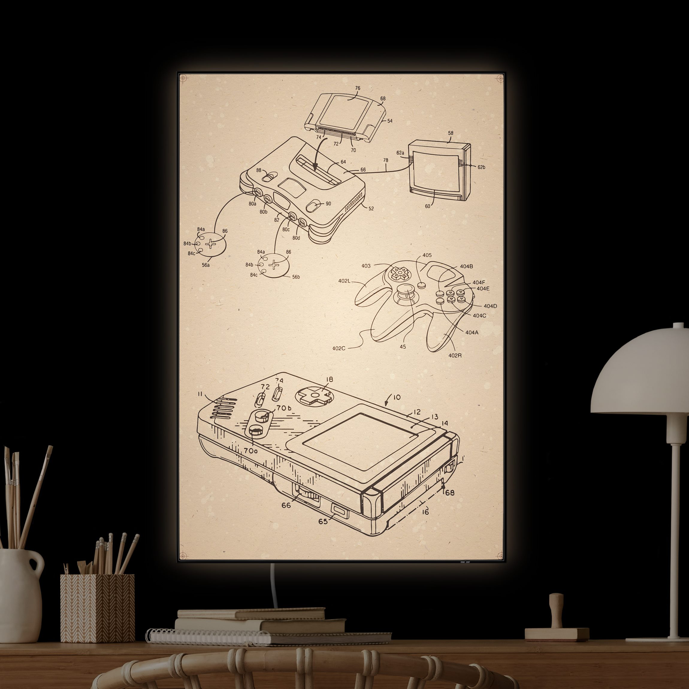 LED-Wechselbild Vintage Anleitung Gaming III