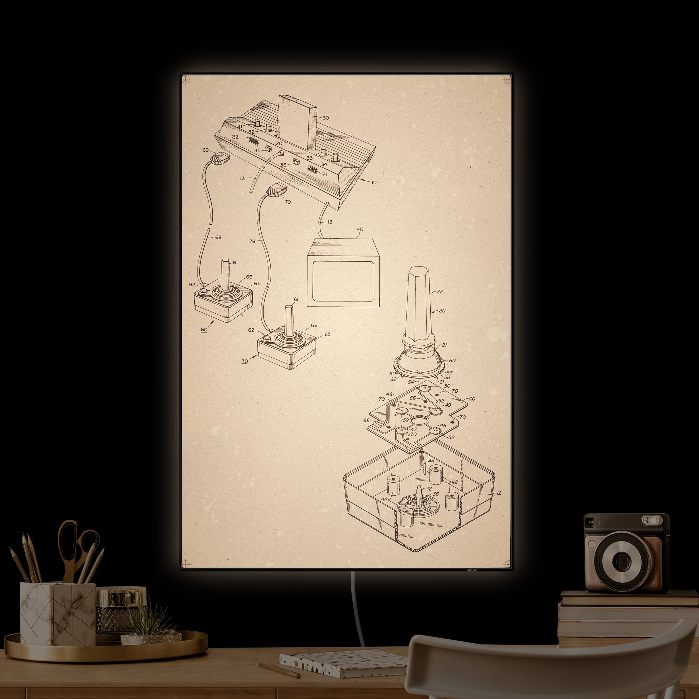 LED-Wechselbild Vintage Anleitung Gaming