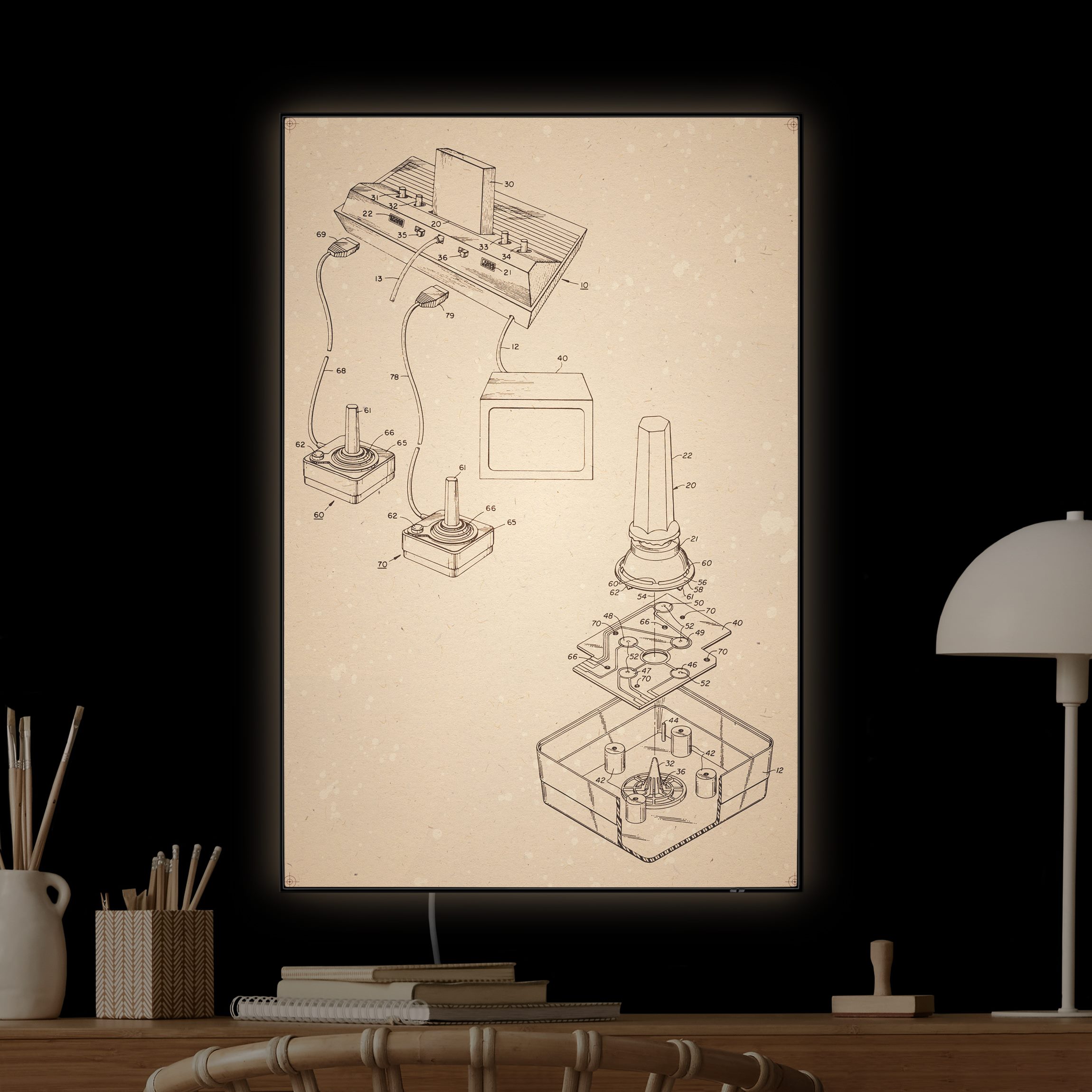 LED-Wechselbild Vintage Anleitung Gaming