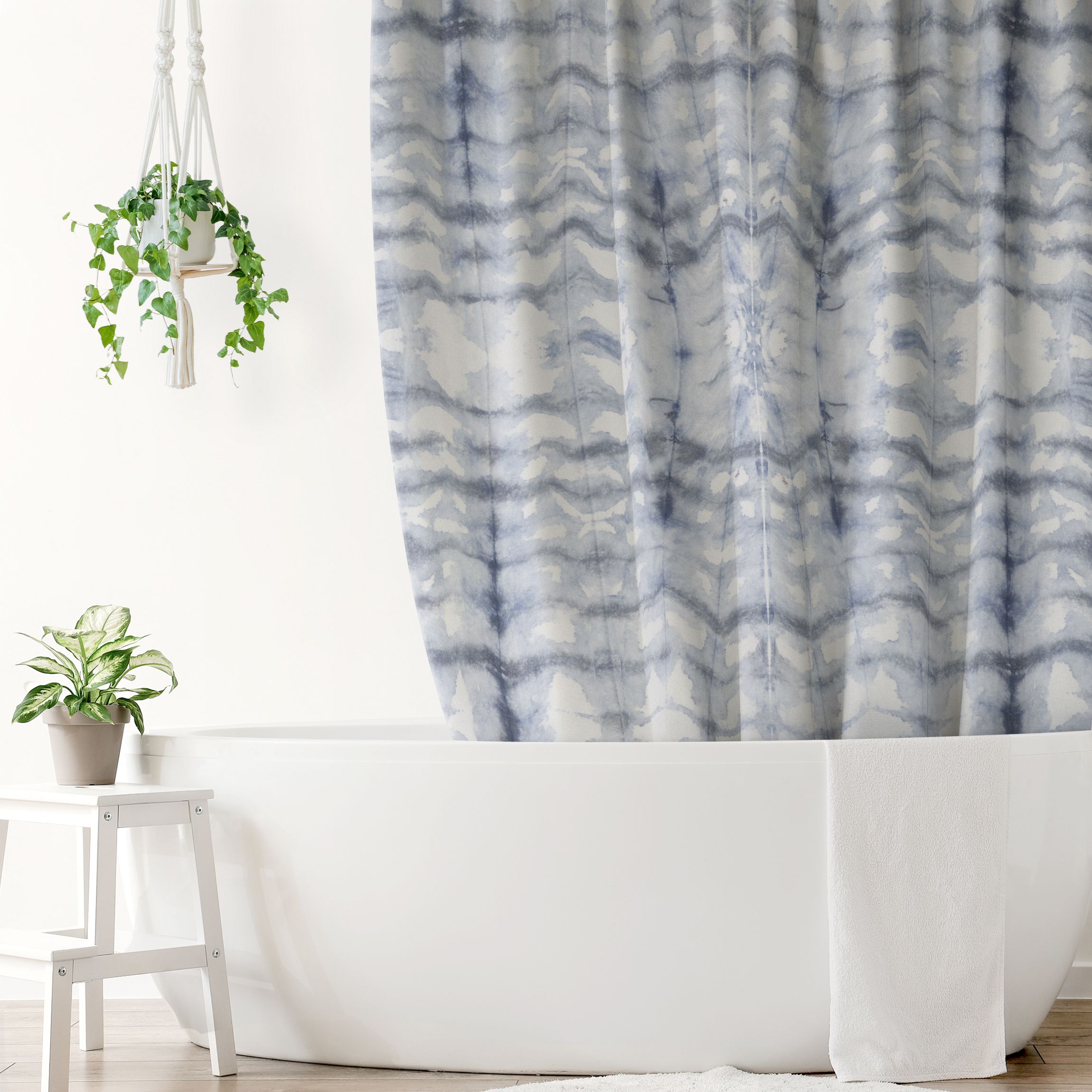 Duschvorhang Vintage Batik - Blau