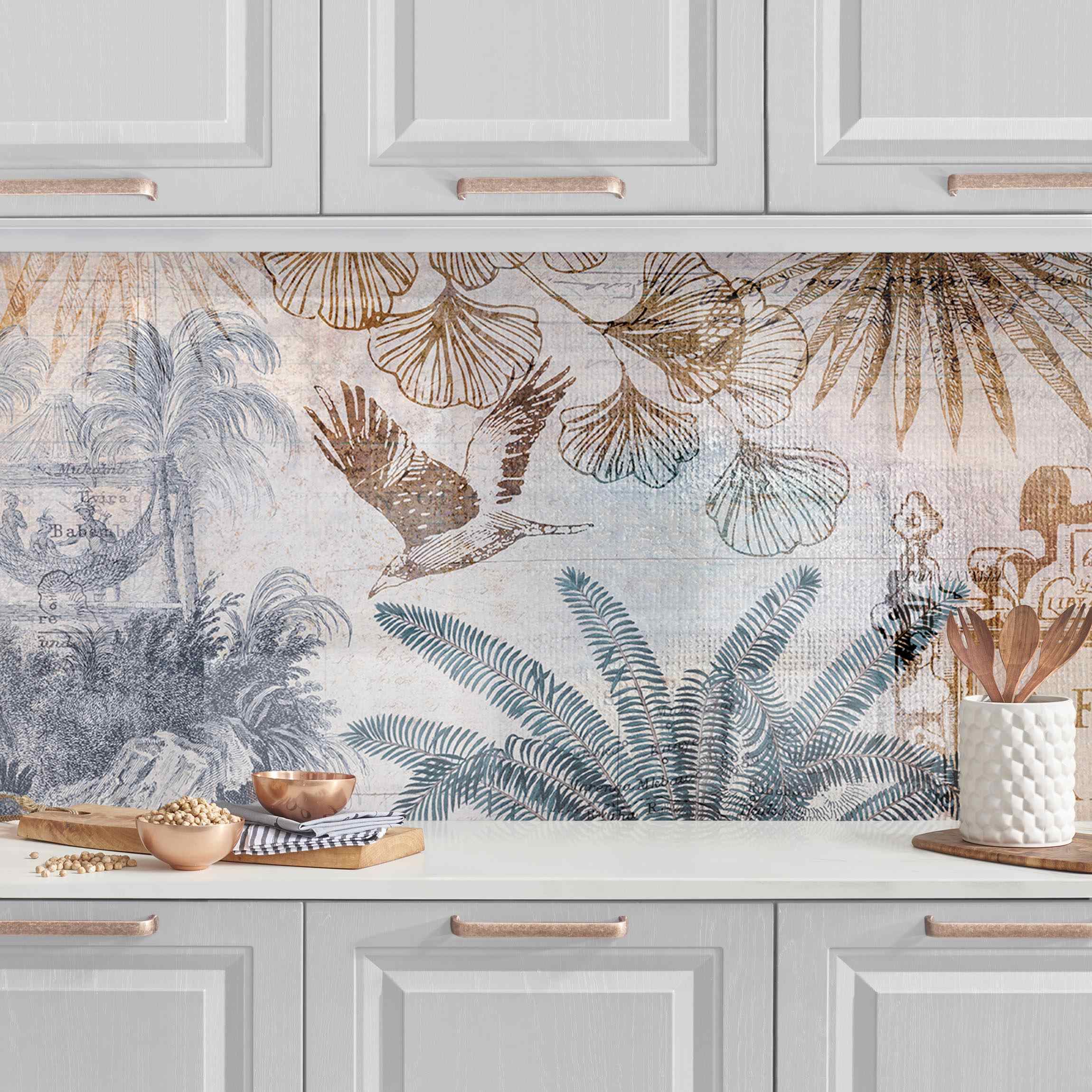 Küchenrückwand Vintage Collage Landkarte Afrika