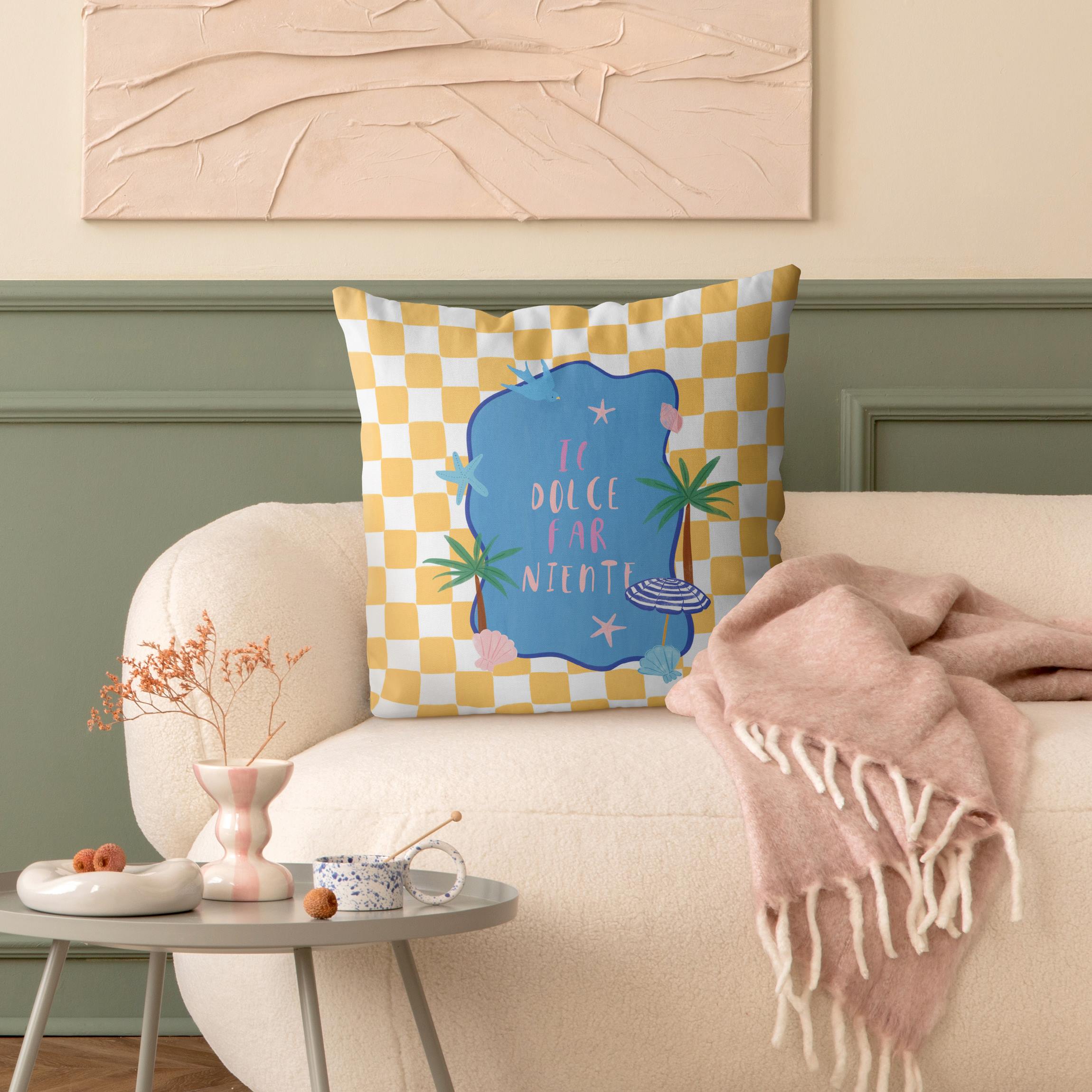Dekokissen Vintage Italien Il dolce far niente