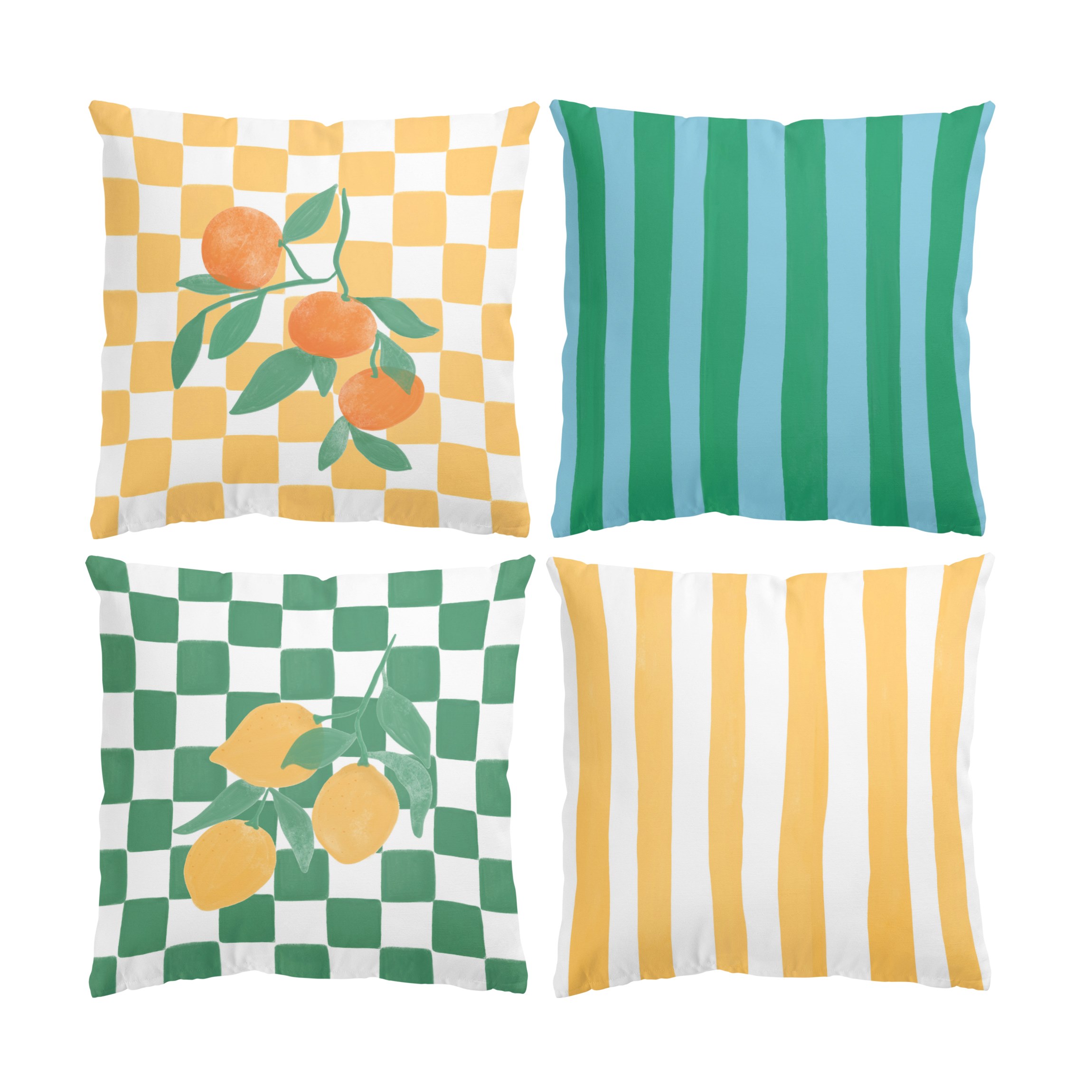 Dekokissen 4er Set Vintage Italien Set II