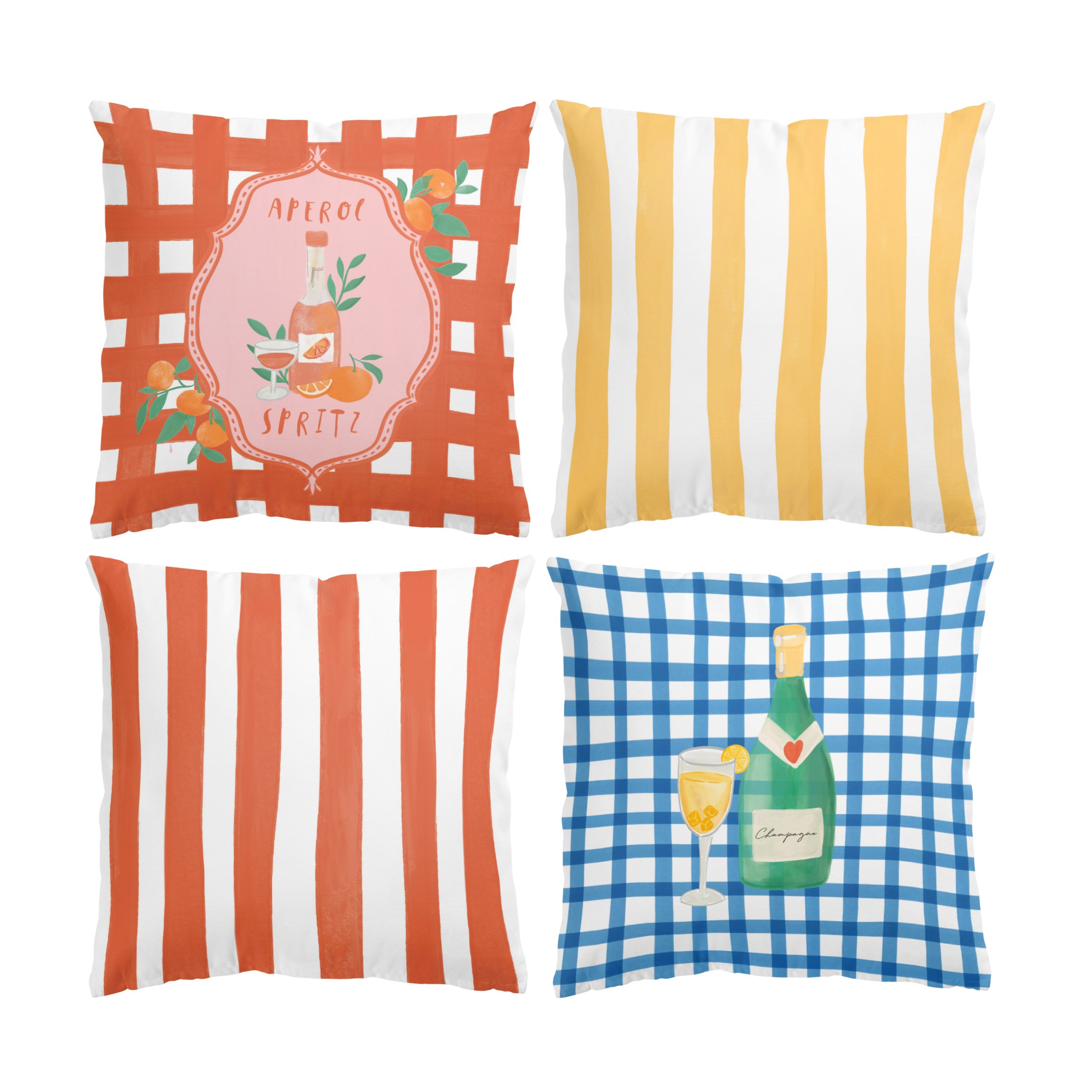 Dekokissen 4er Set Vintage Italien Set IV