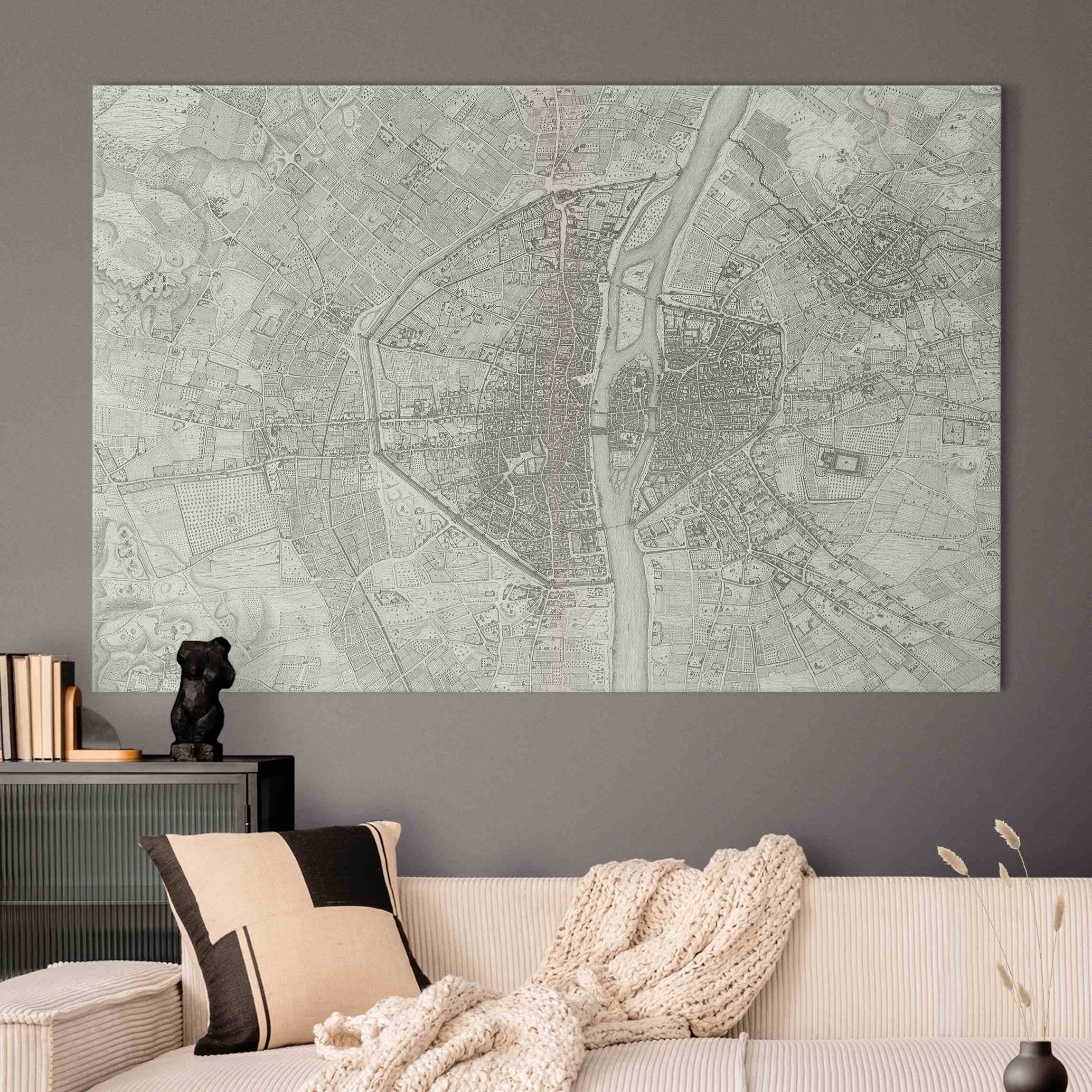 Akustikbild Vintage Karte Paris