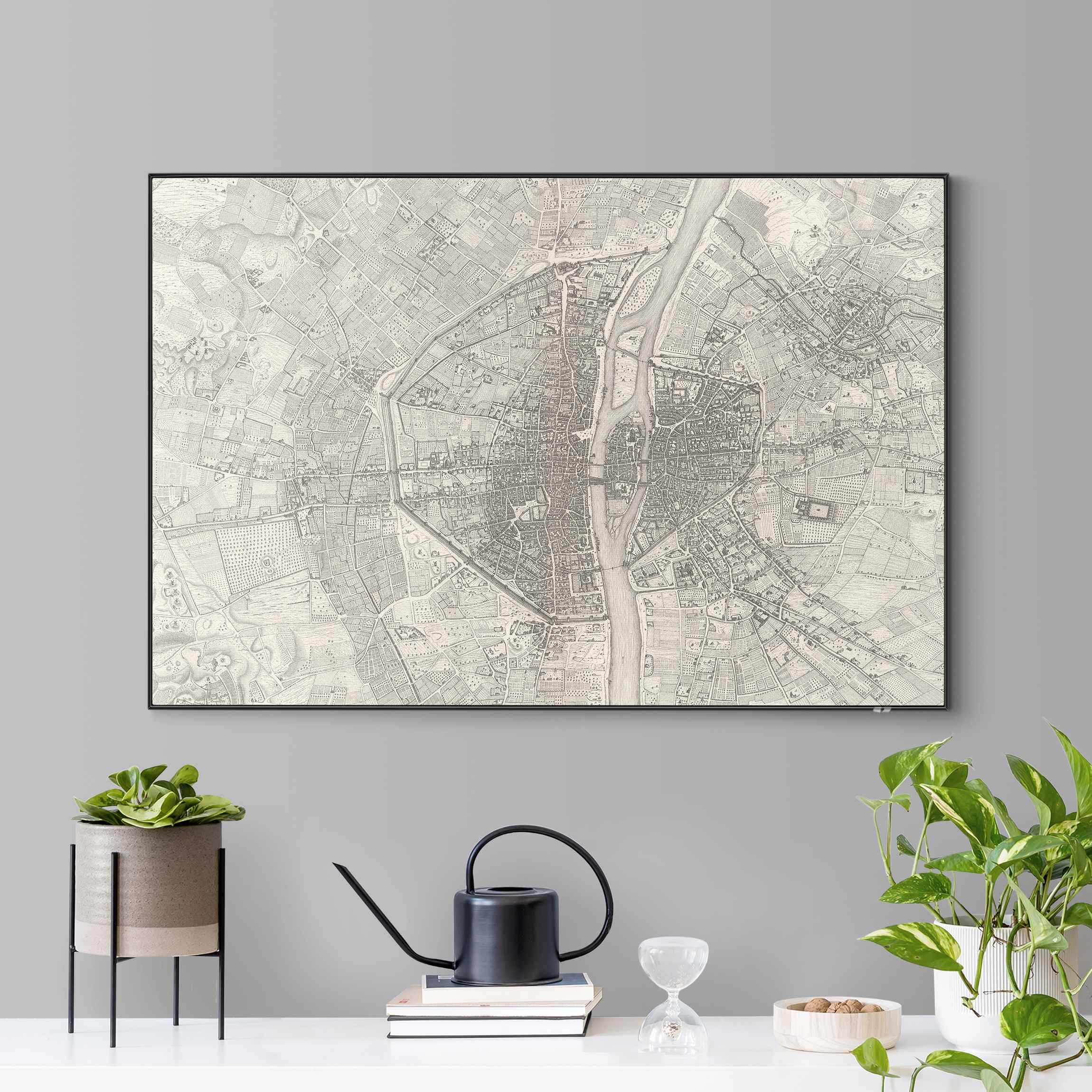 Wechselbild Vintage Karte Paris