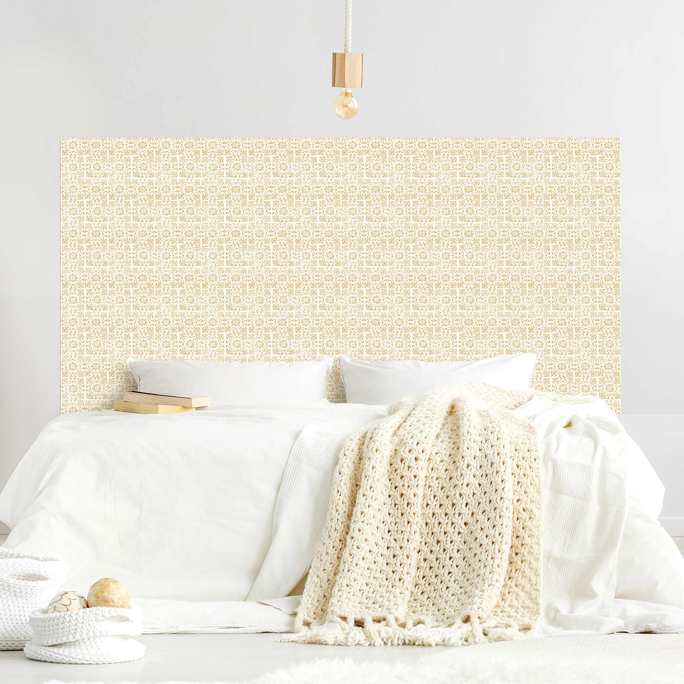 Kopfteil Bett Vintage Muster Portugiesische Fliesen