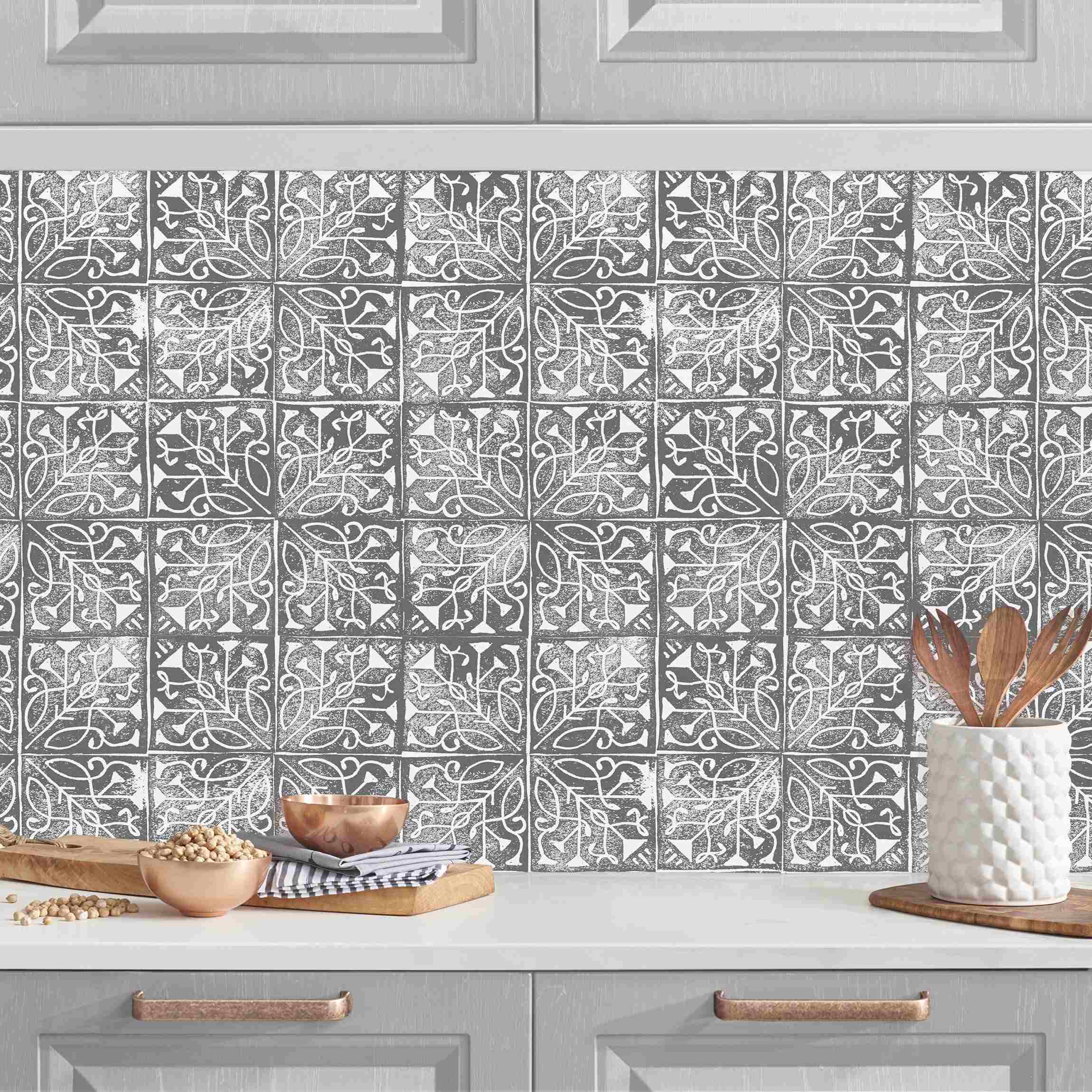 Küchenrückwand Vintage Muster Spanische Fliesen II