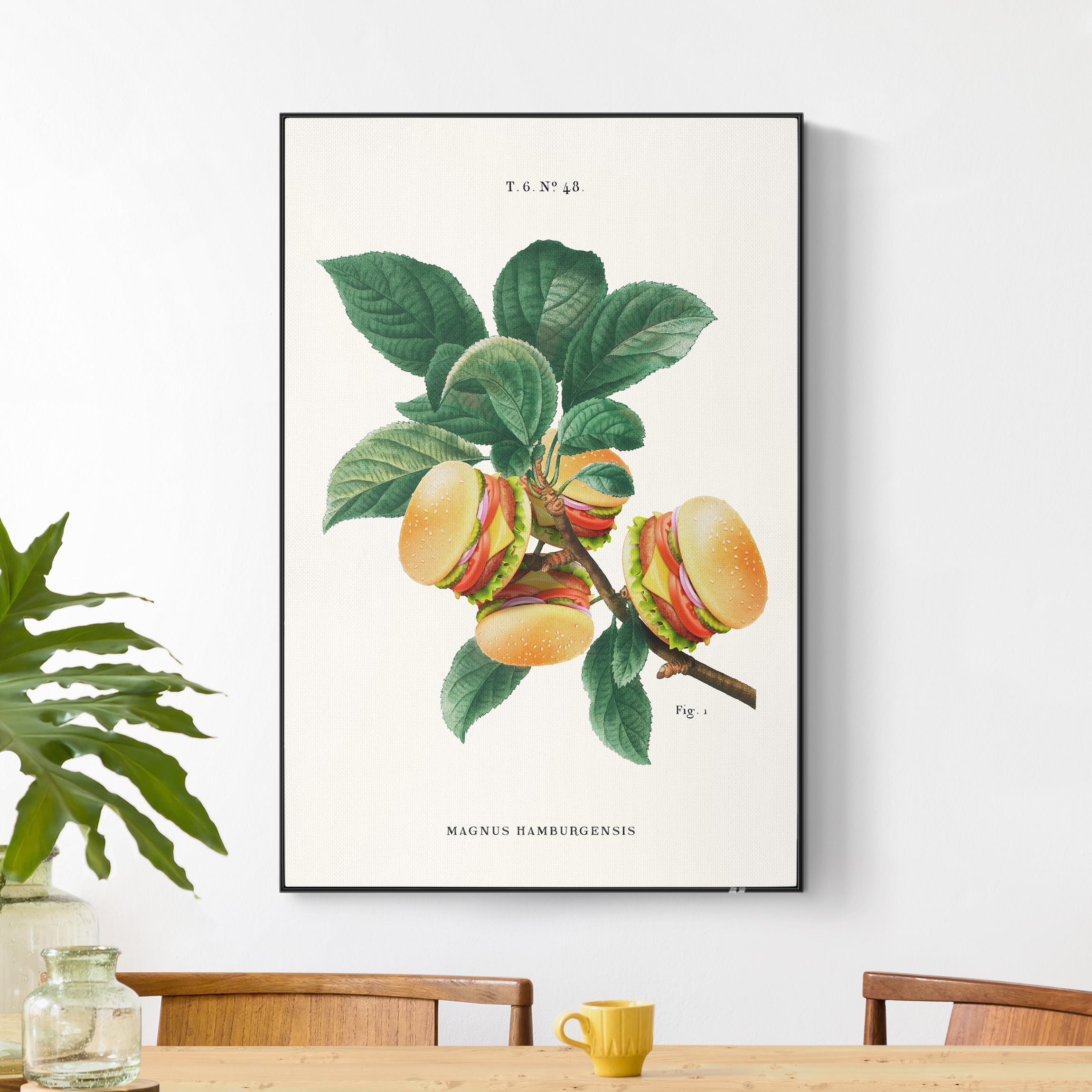 Akustik-Wechselbild Vintage Pflanze - Burger