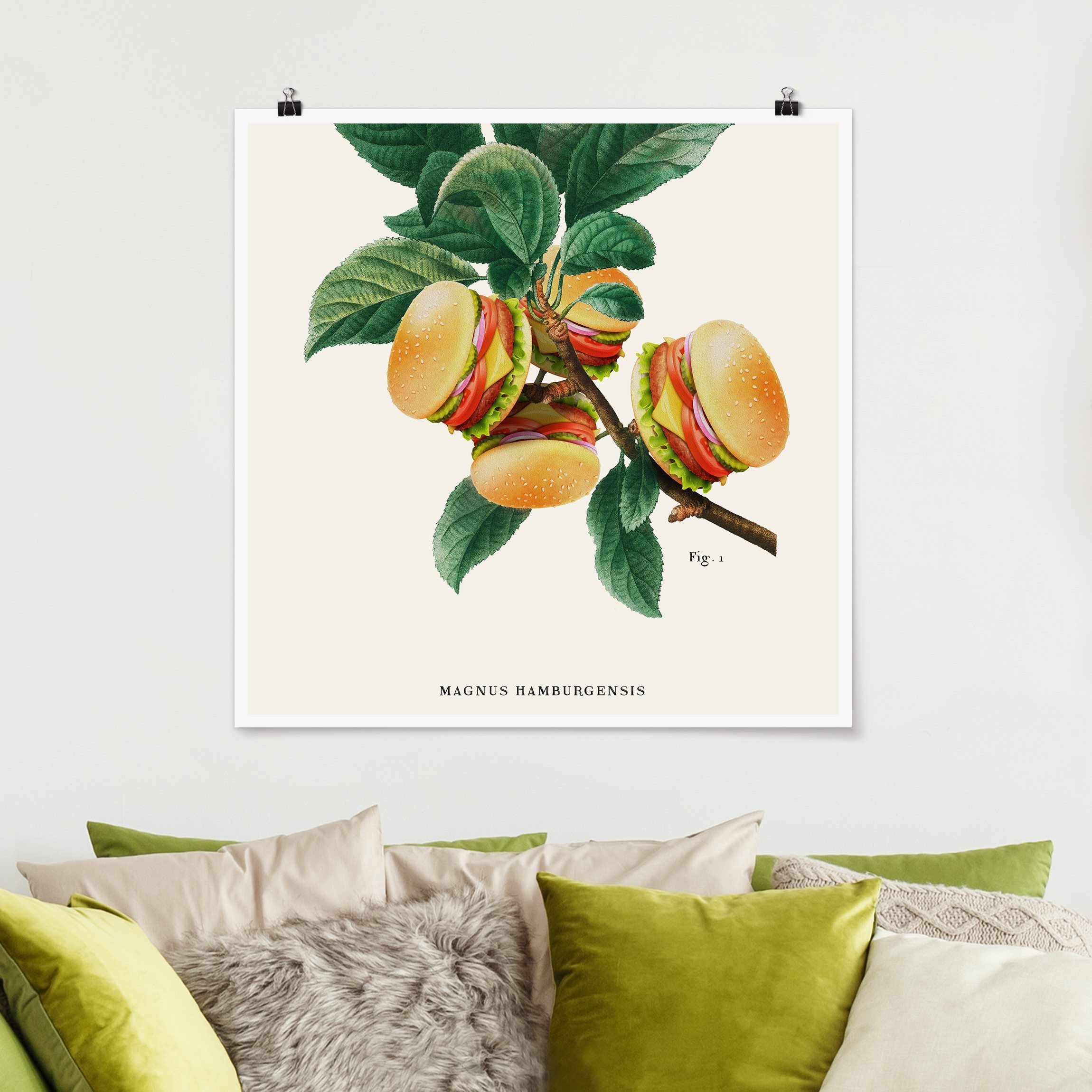 Poster Vintage Pflanze - Burger