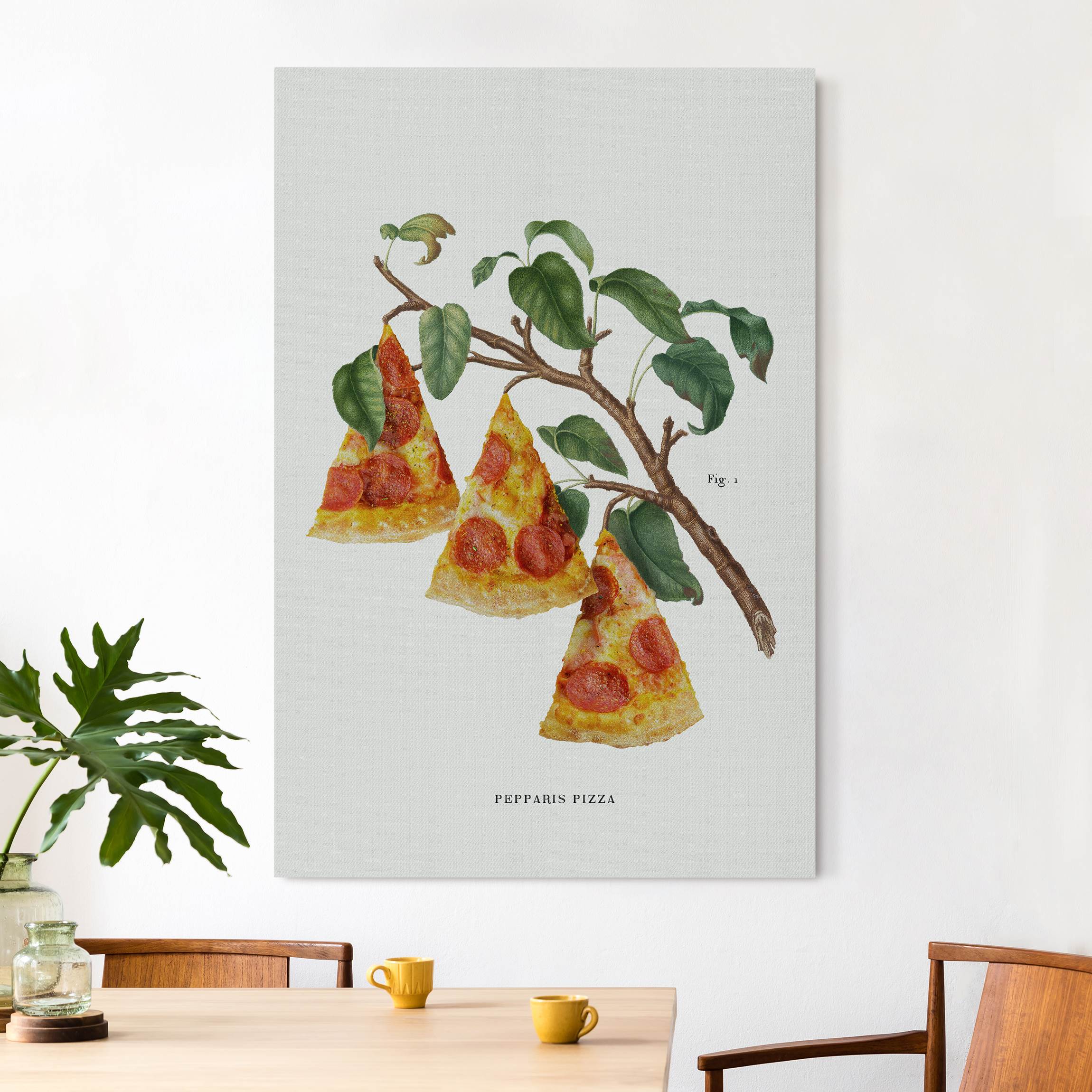 Akustikbild Vintage Pflanze - Pizza