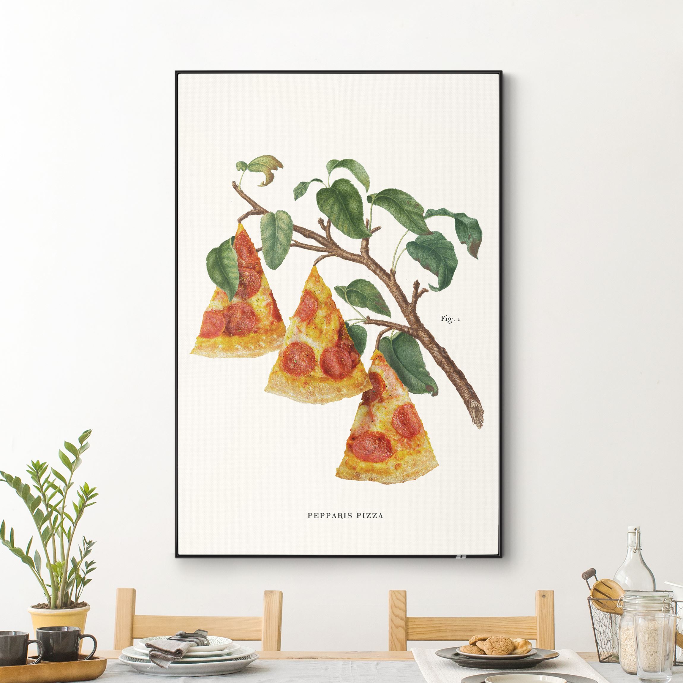 Wechselbild Vintage Pflanze - Pizza
