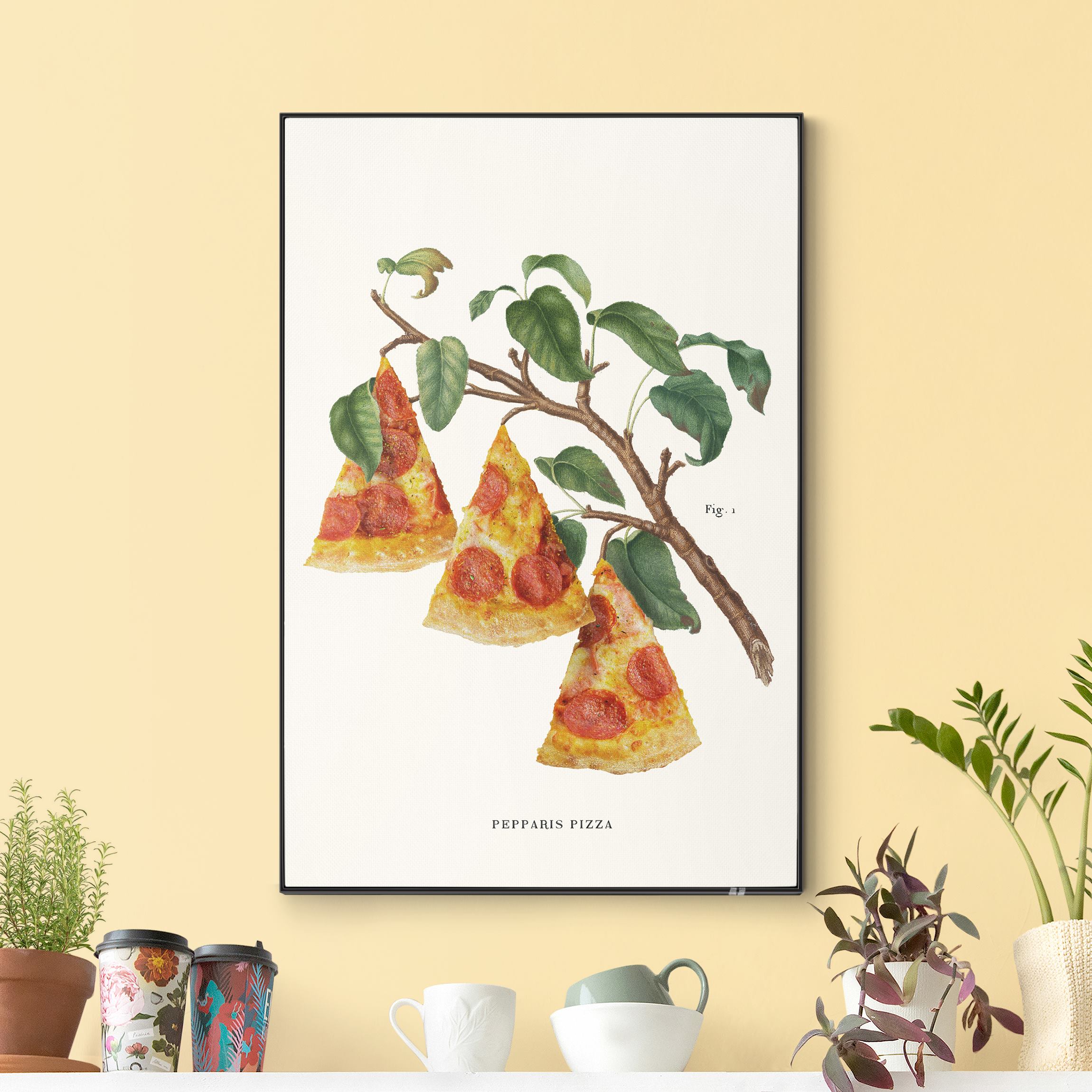 Wechselbild Vintage Pflanze - Pizza