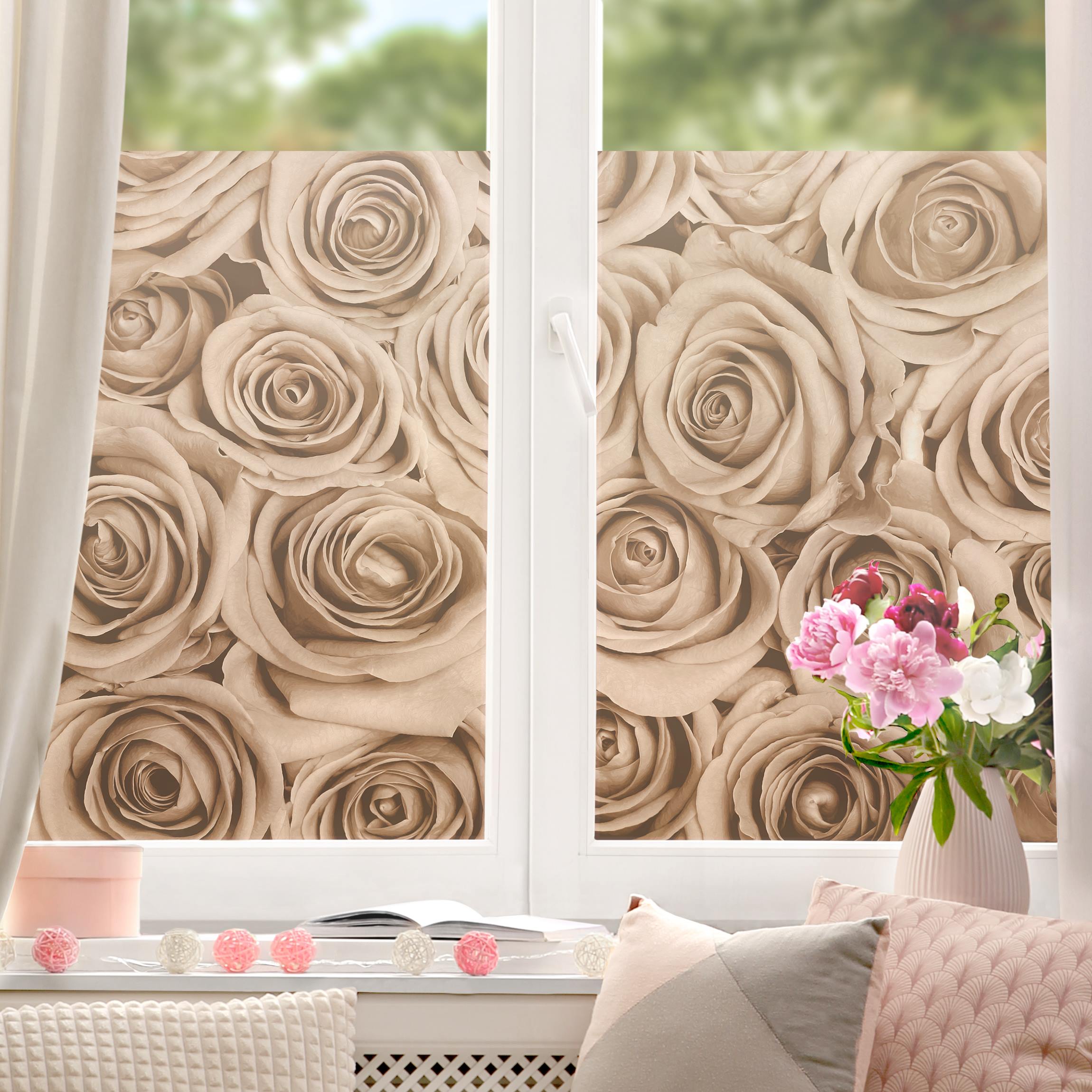 Fensterfolie Vintage Rosen