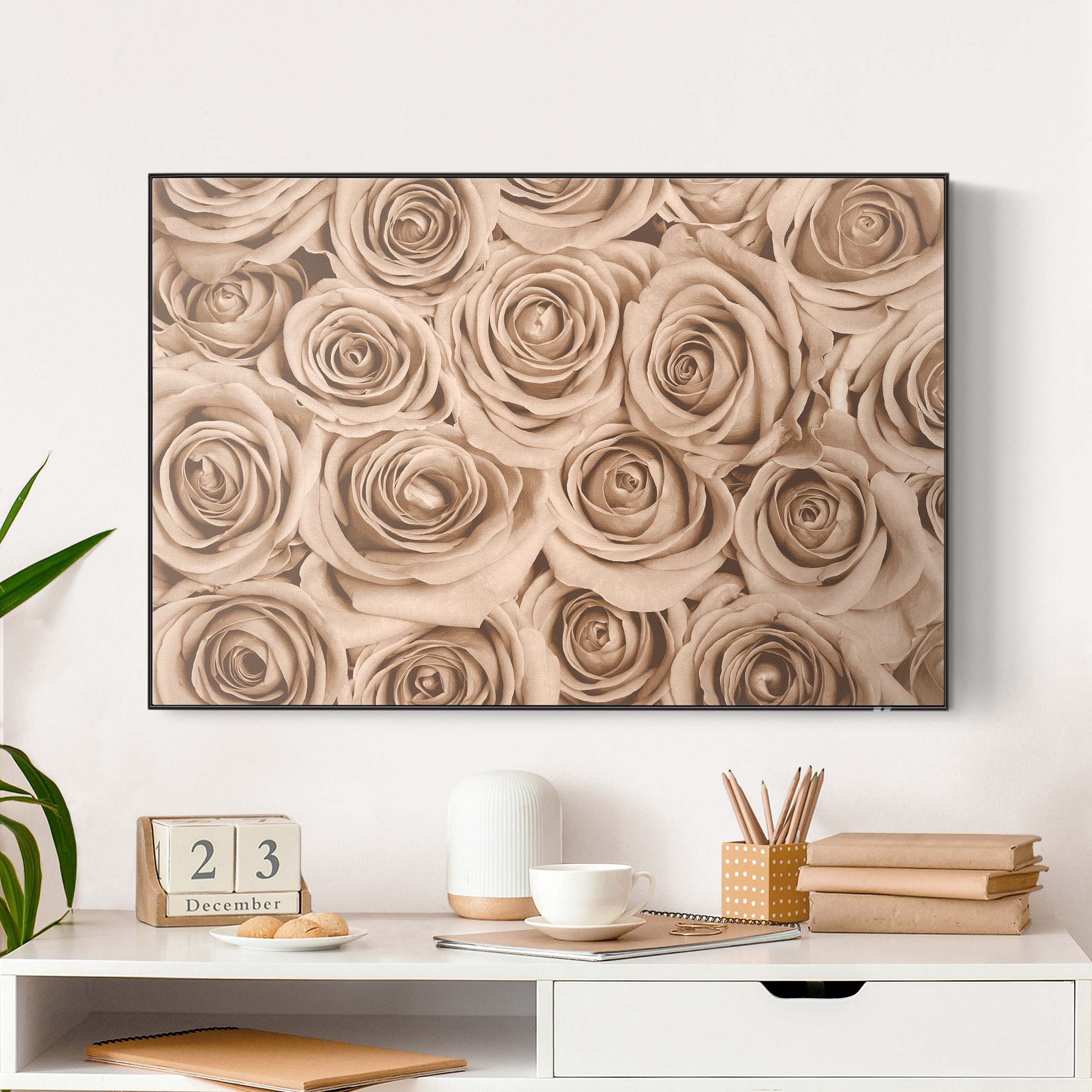 Akustik-Wechselbild Vintage Rosen