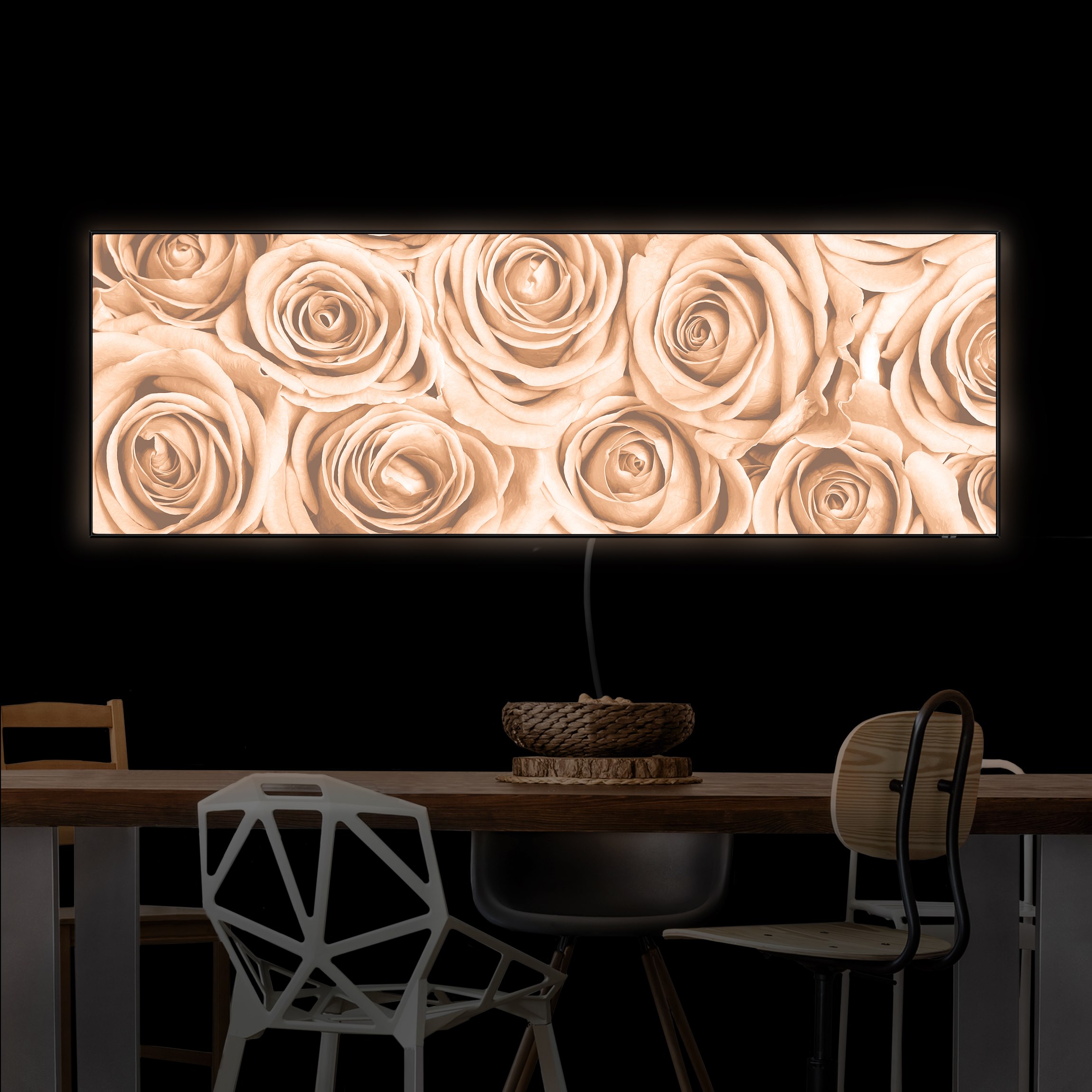 LED-Wechselbild Vintage Rosen