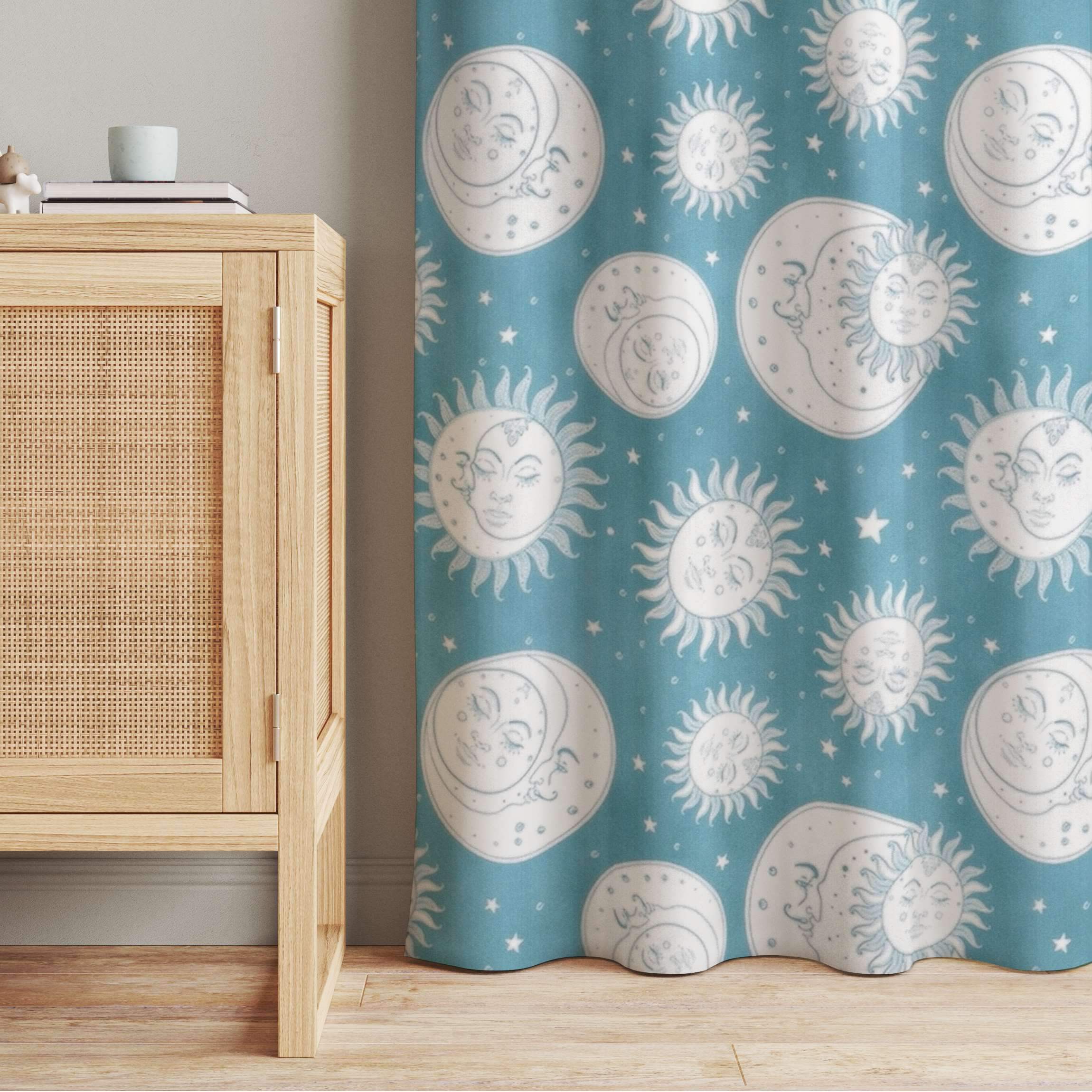 Vorhang Vintage Sonne, Mond und Sterne