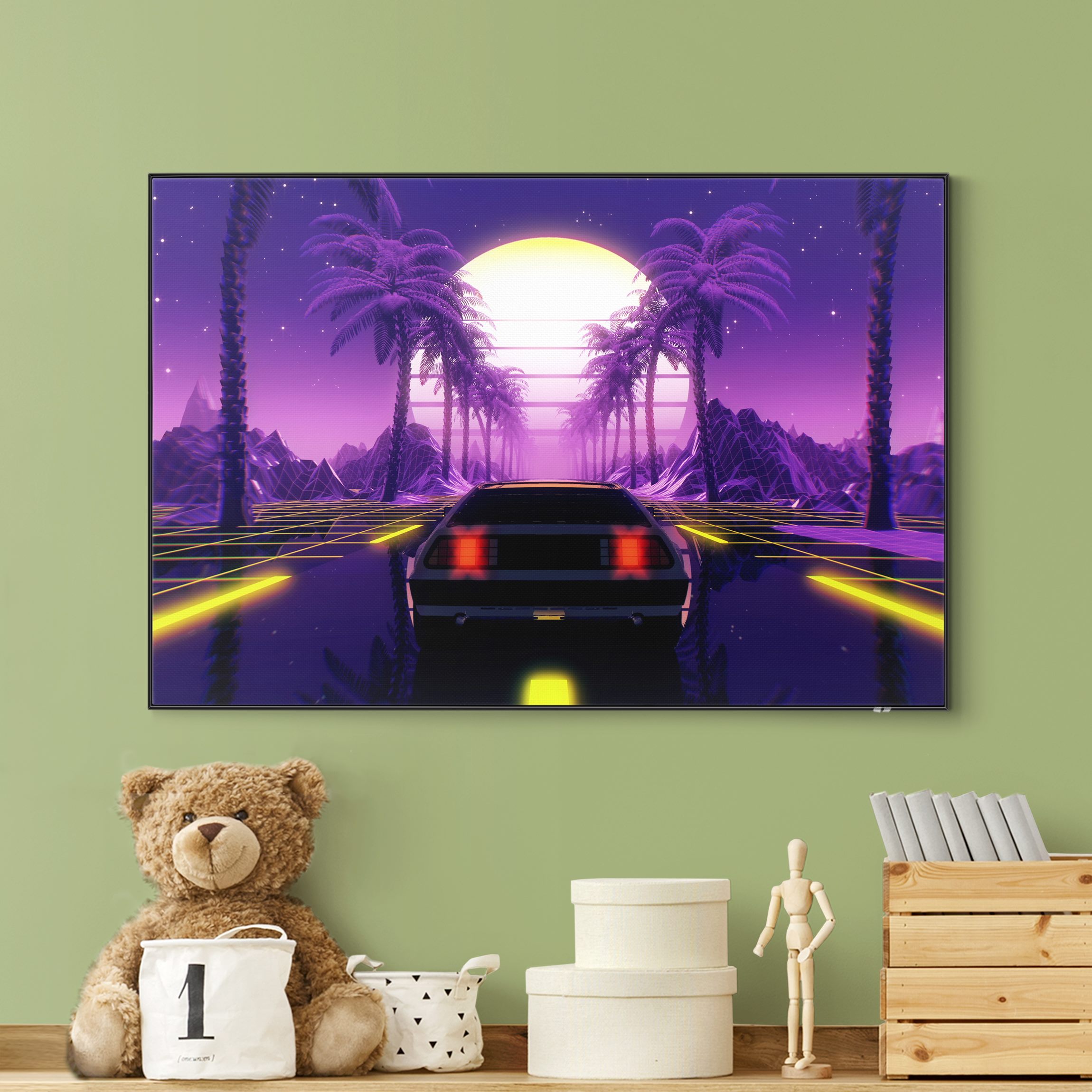 Wechselbild Vintage Video Auto mit Palmen