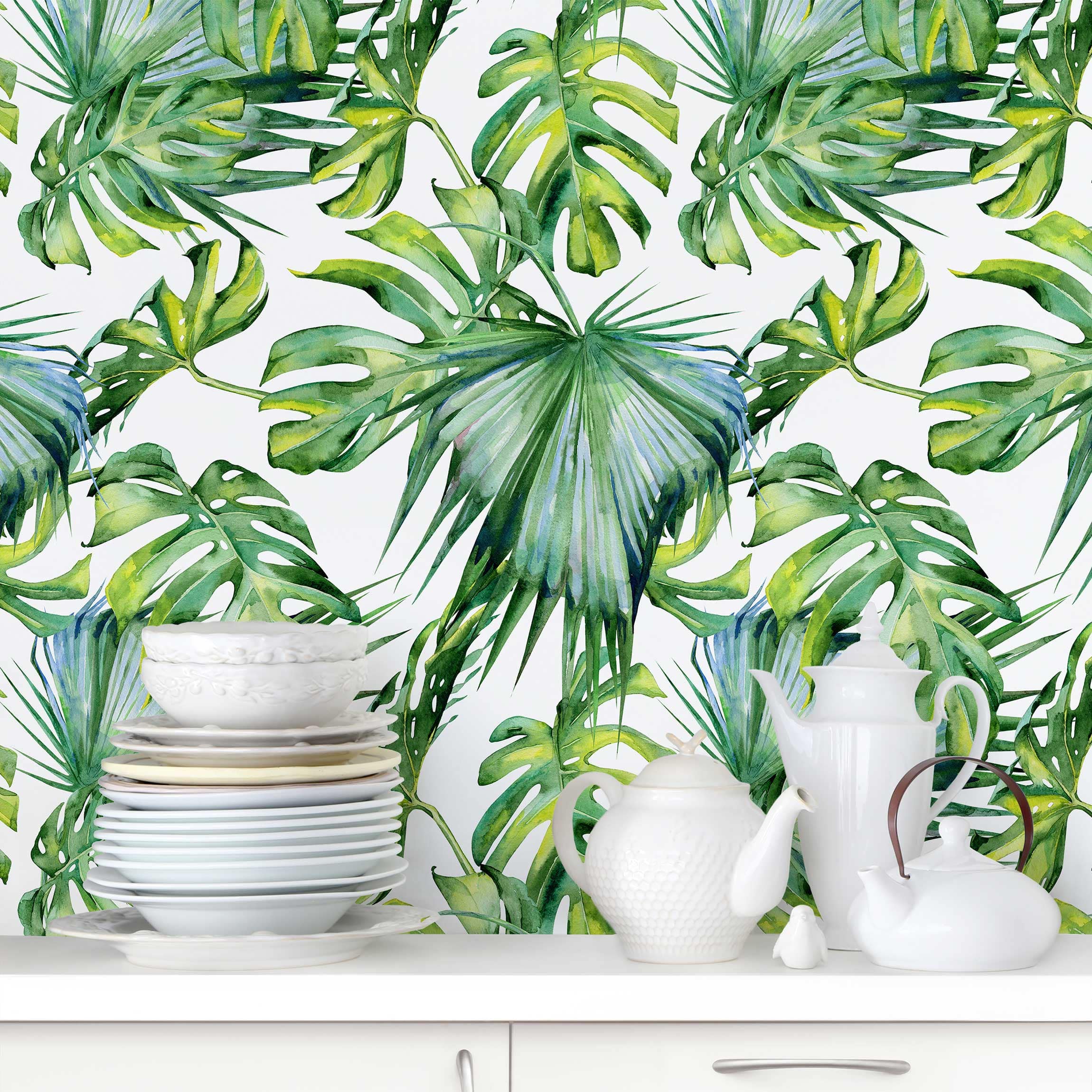 Fototapete Blumen Dschungel Blätter