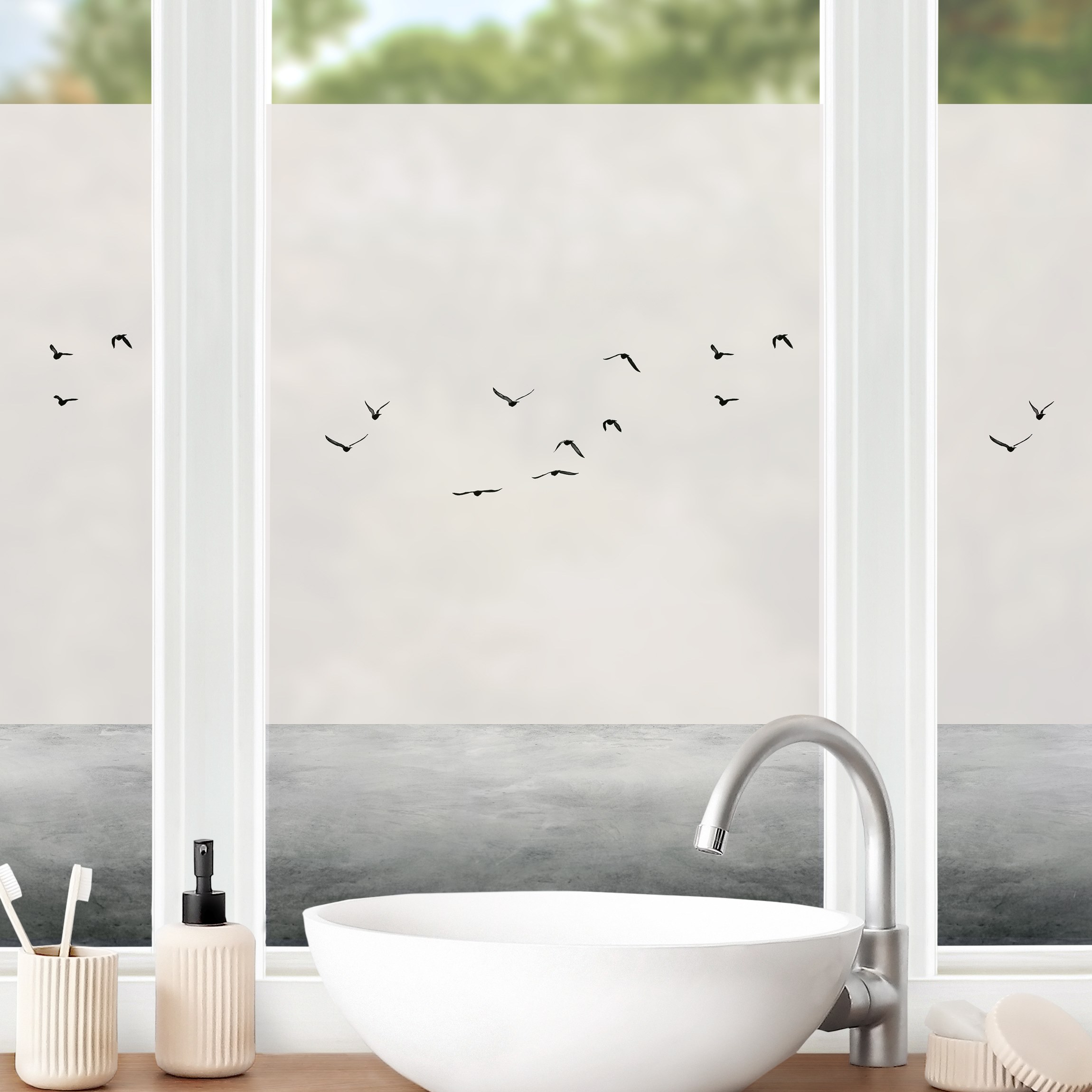 Fensterfolie Vogelzug in den Süden