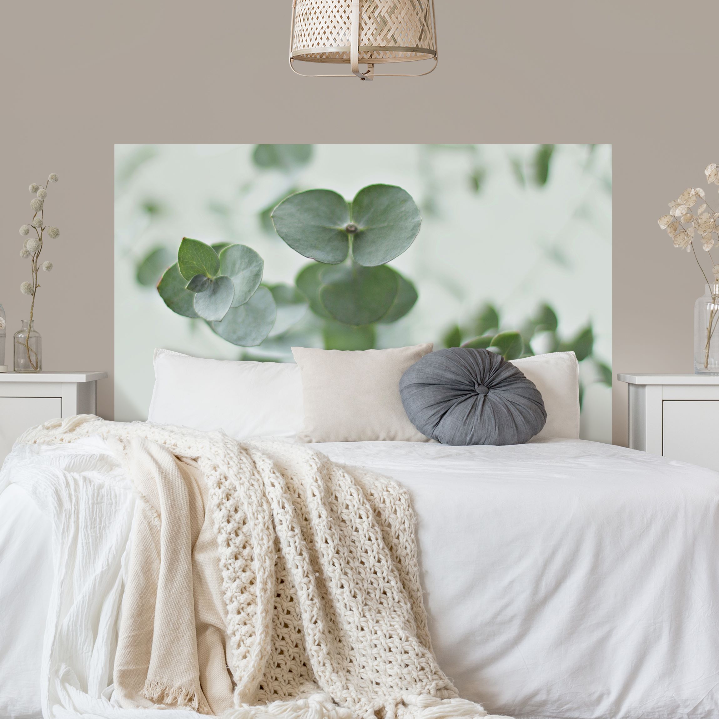 Kopfteil Bett Wachsende Eukalyptuszweige