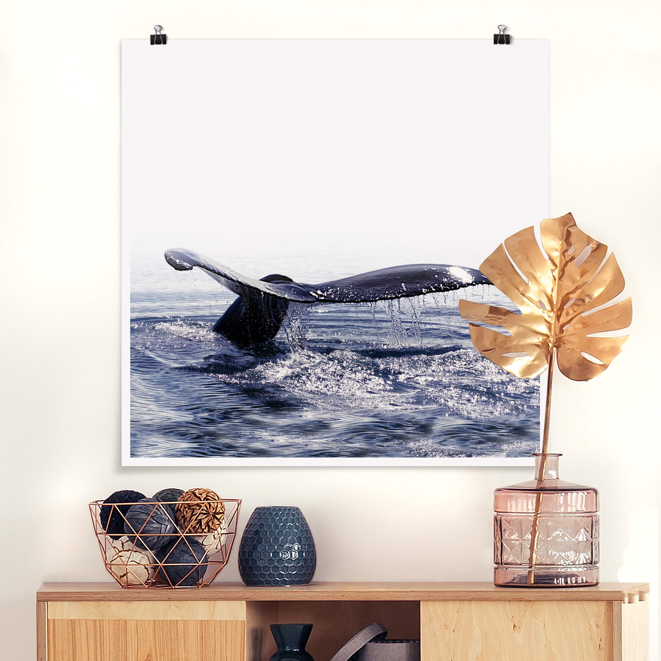 Poster Wal Gesang auf Island