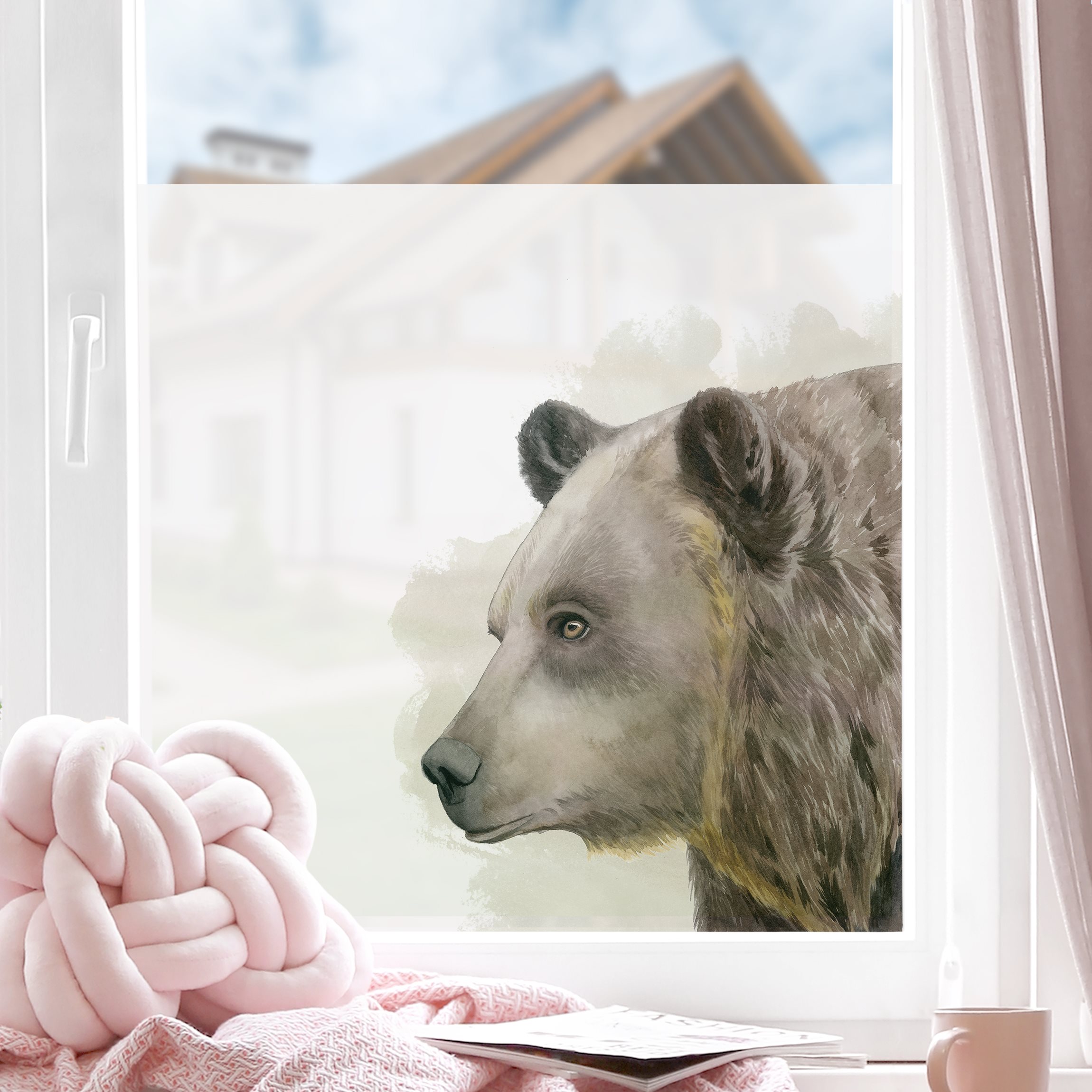 Fensterfolie Waldfreunde - Bär