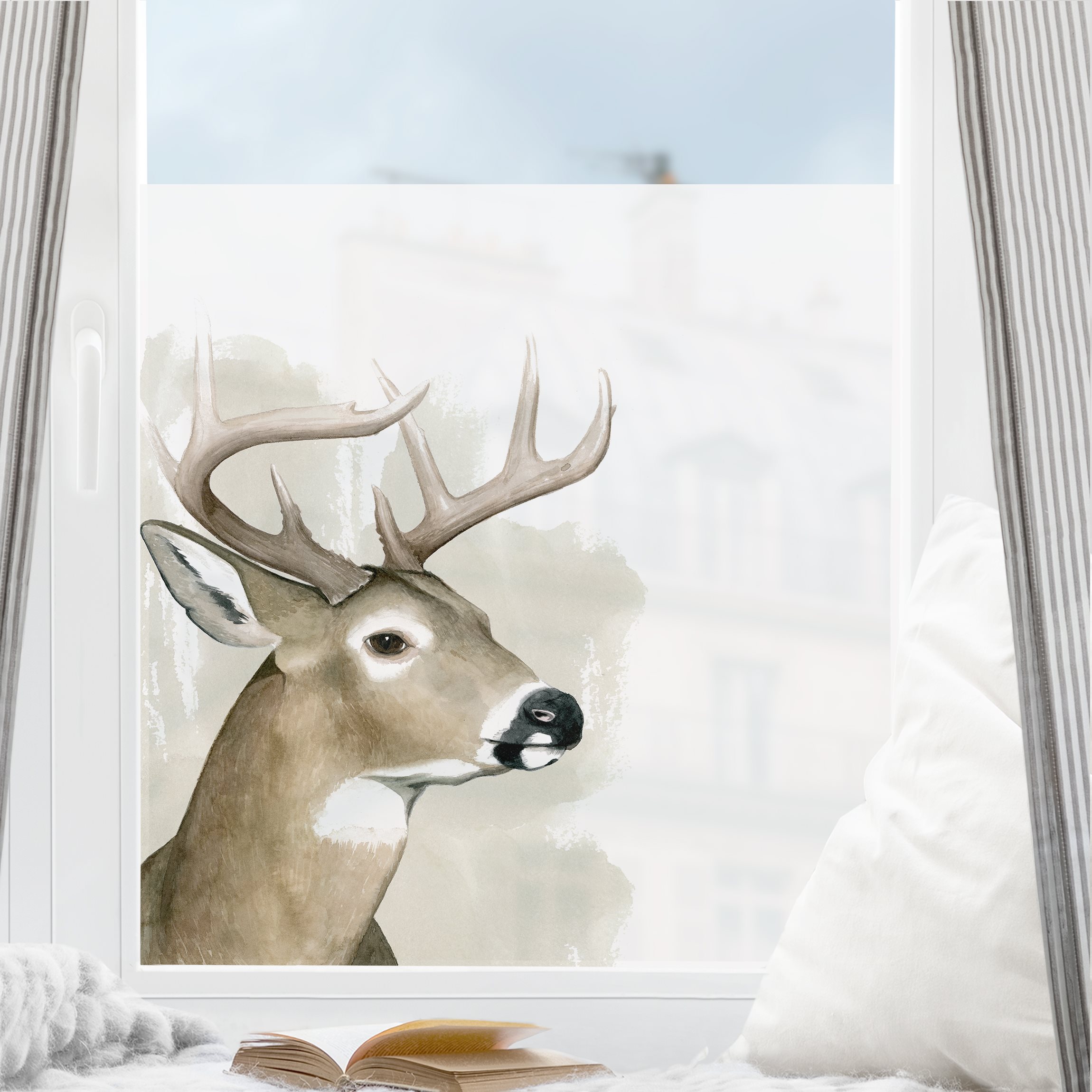 Fensterfolie Waldfreunde - Hirsch