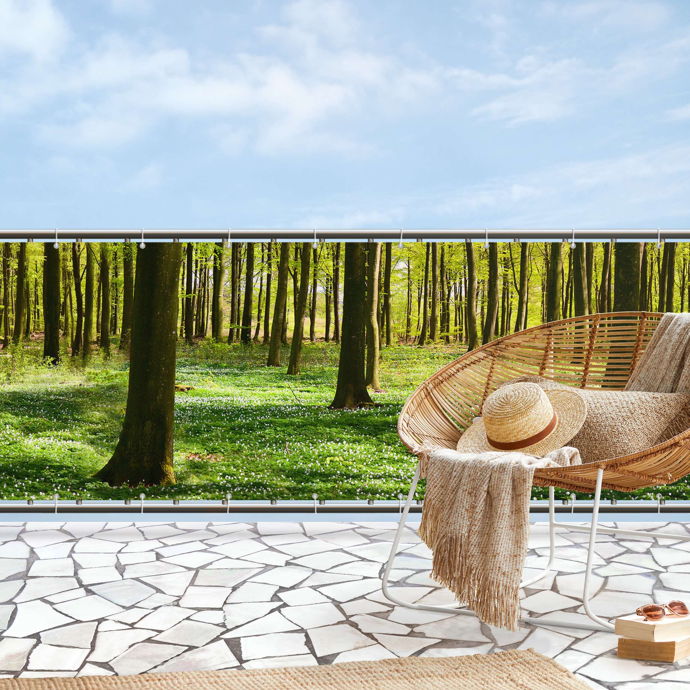 Balkon Sichtschutz Waldwiese II