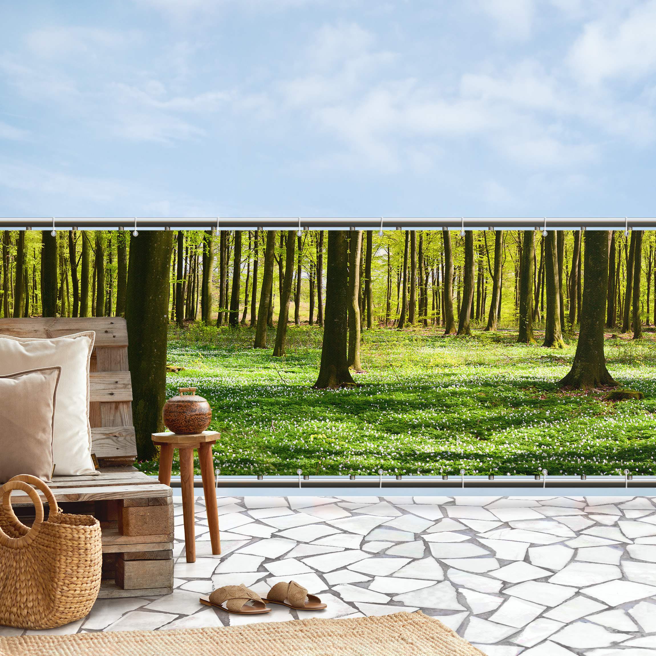 Balkon Sichtschutz Waldwiese II