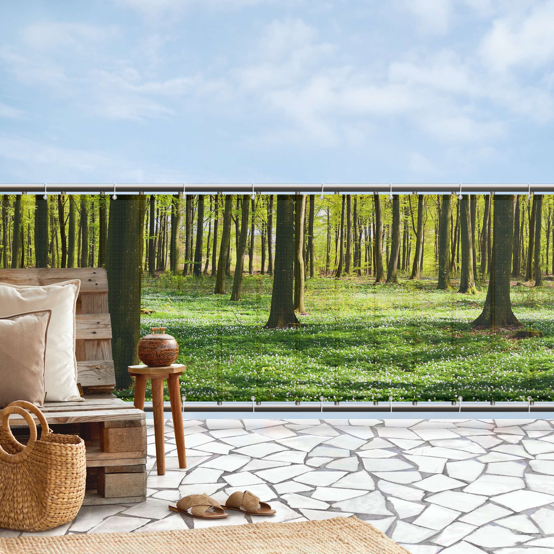 Balkon Sichtschutz Waldwiese II
