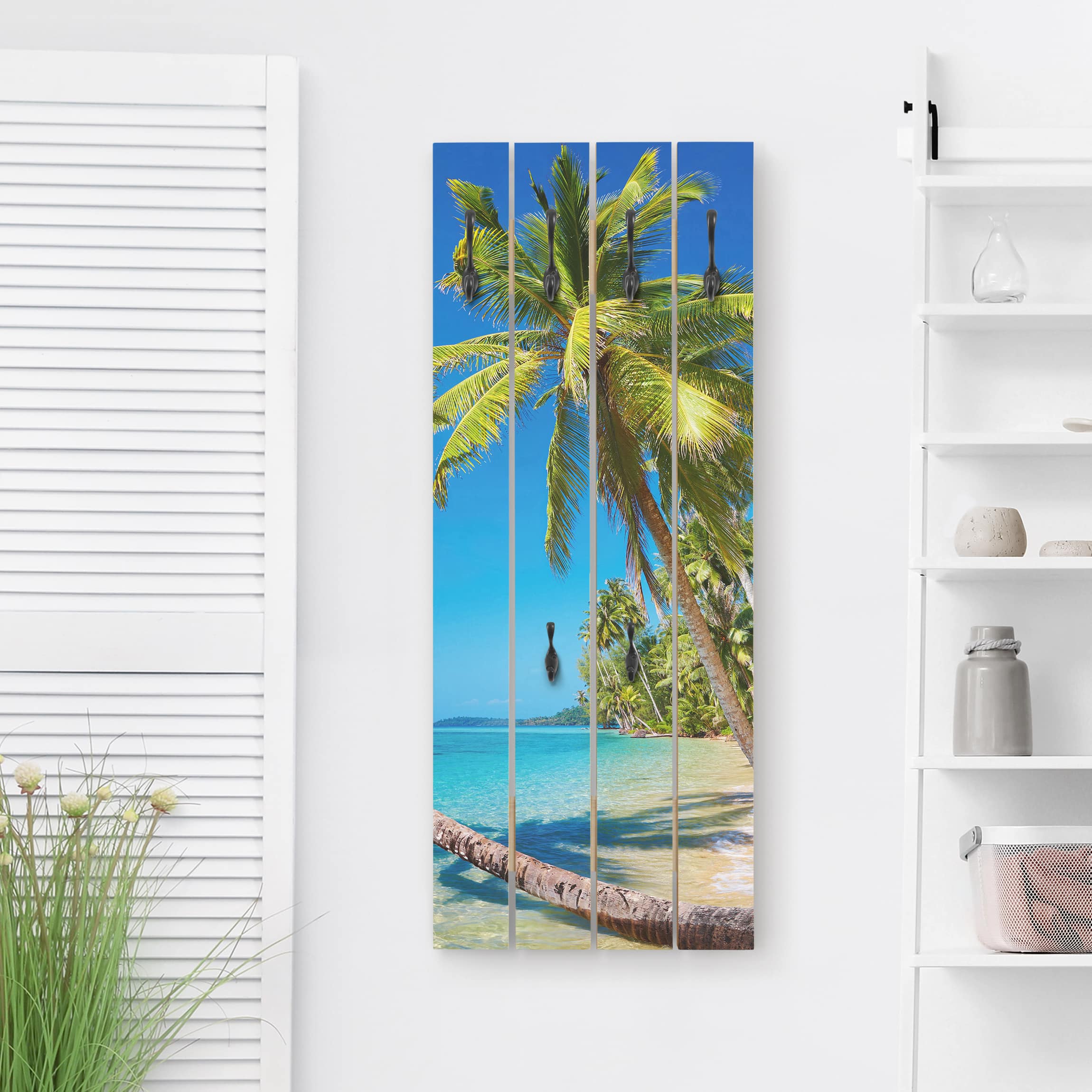 Wandgarderobe Holzpalette Beach of Thailand