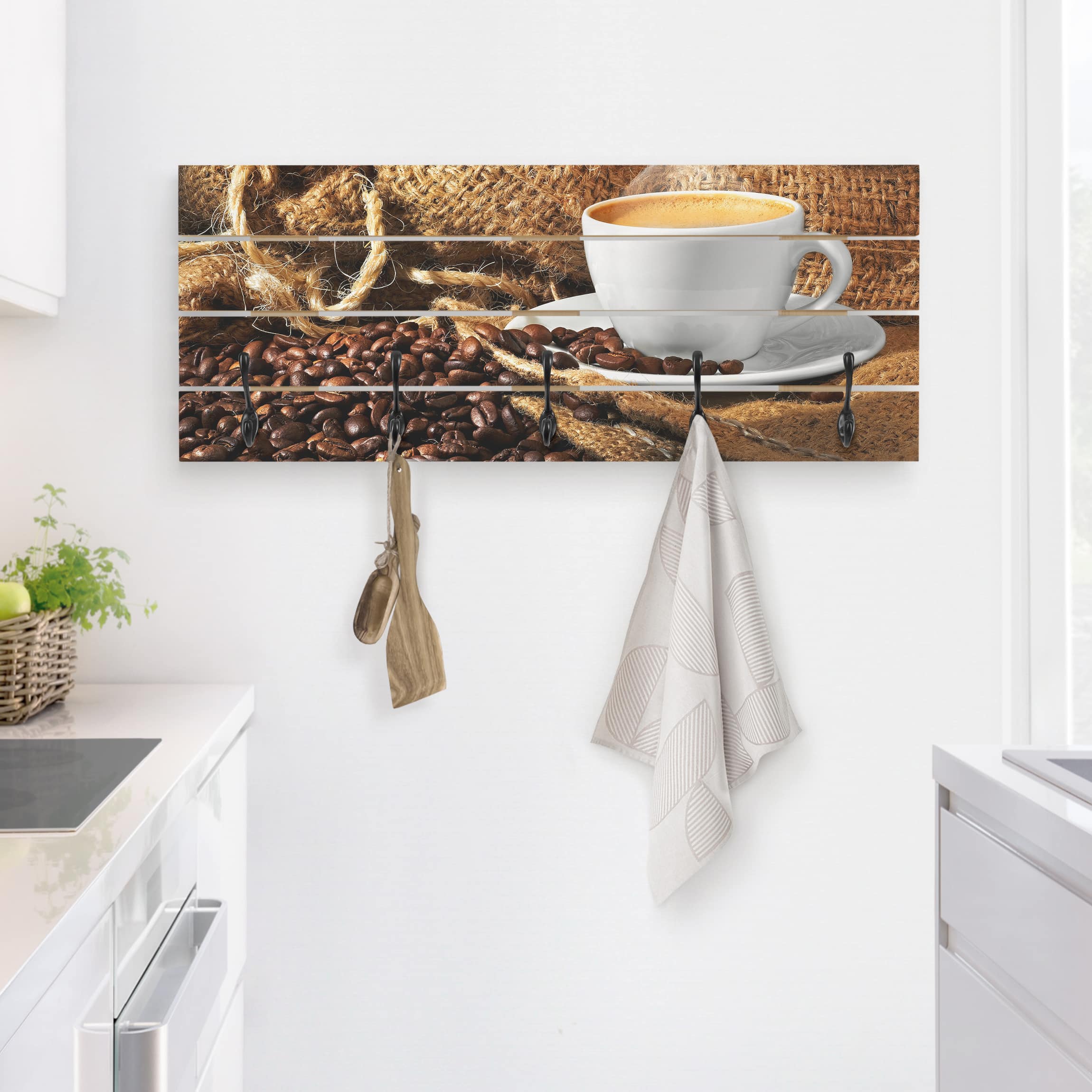 Wandgarderobe Kaffee am Morgen