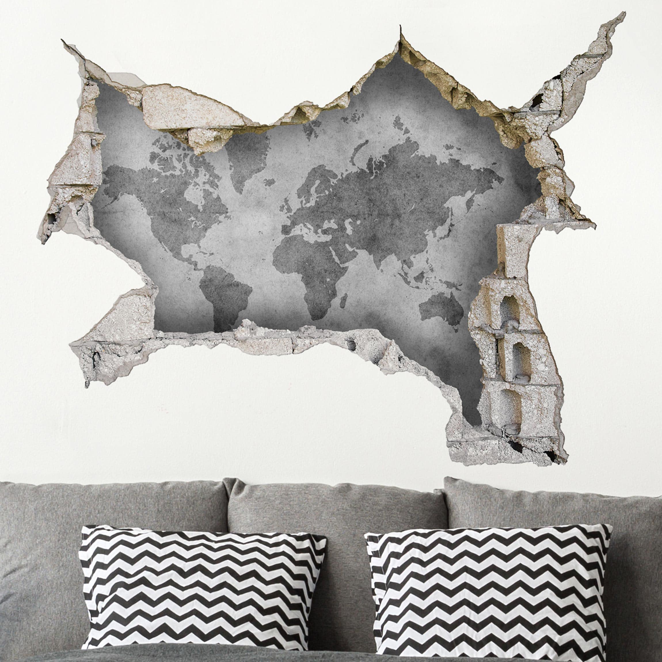 Wandtattoo Vintage Weltkarte II