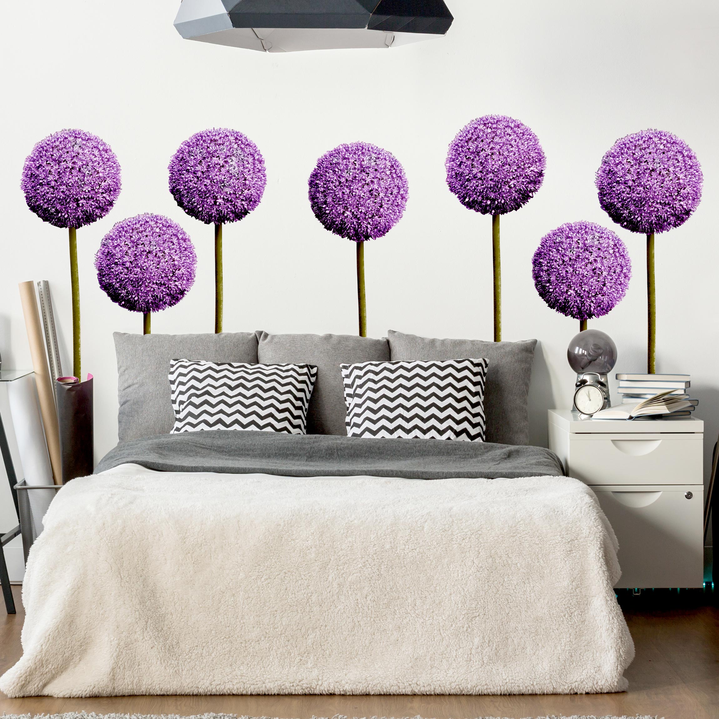 Wandtattoo Allium Kugel-Blüten 7er Set