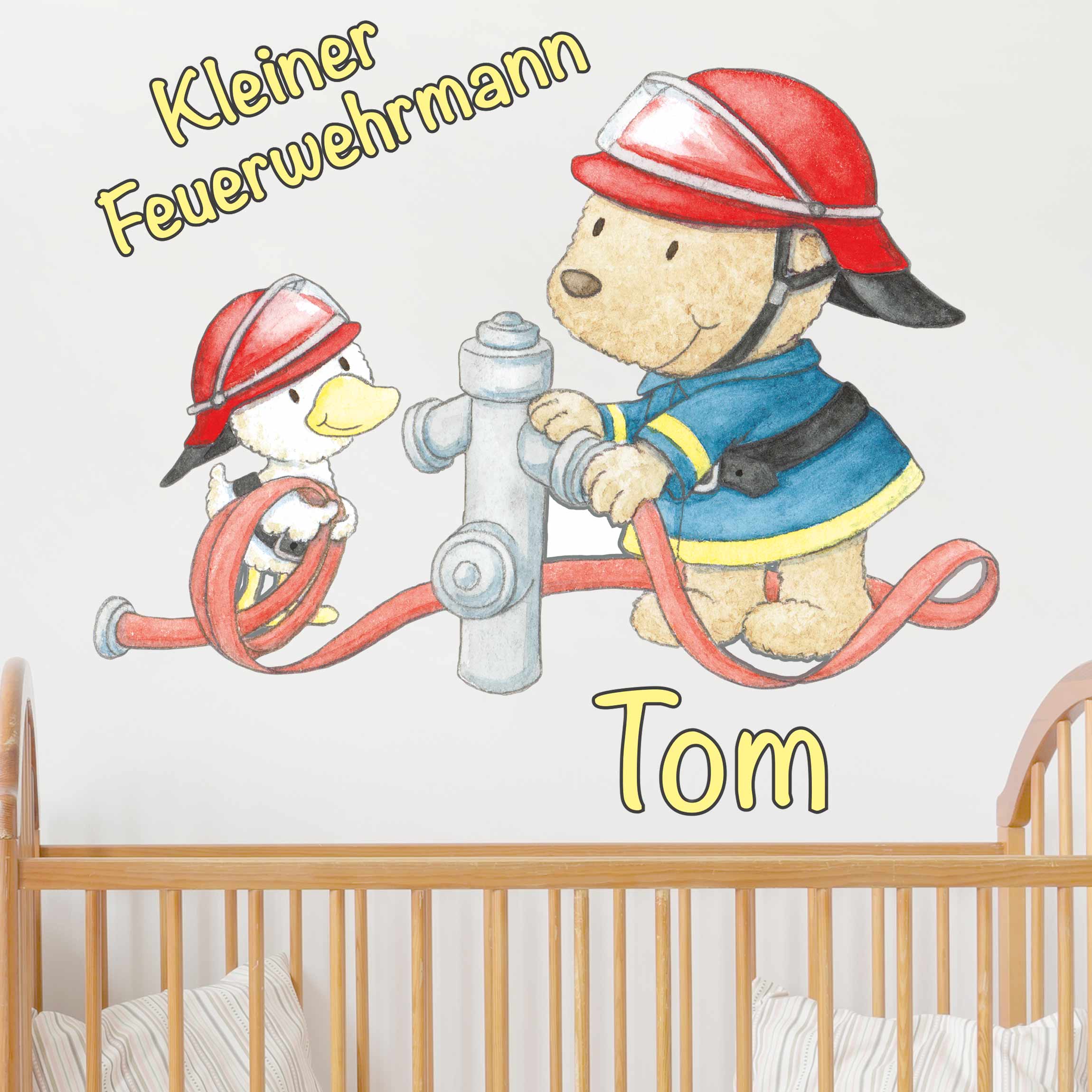 Wunschtext-Wandtattoo Steinbeck - Kleiner Feuerwehrmann