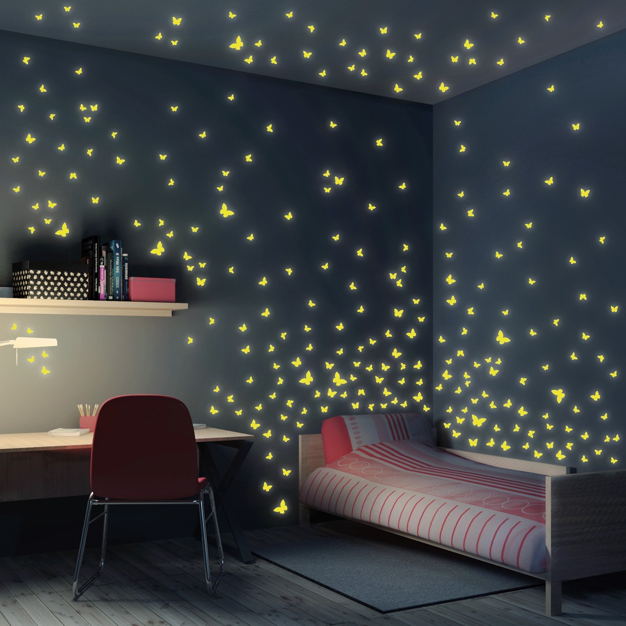 Wandtattoo Kinderzimmer Schmetterlinge 250er Set