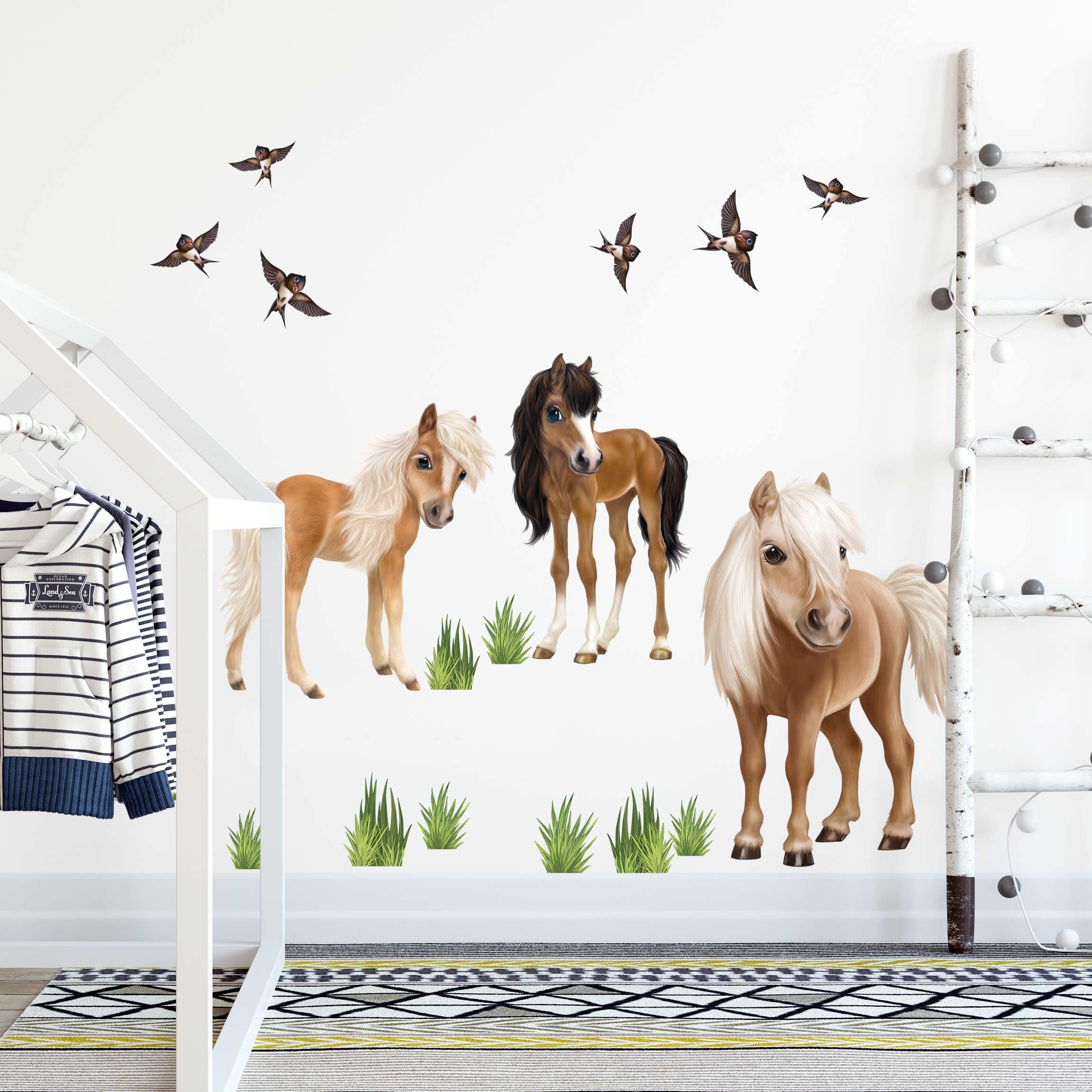 Wandtattoo Animal Club International - Set Pferde