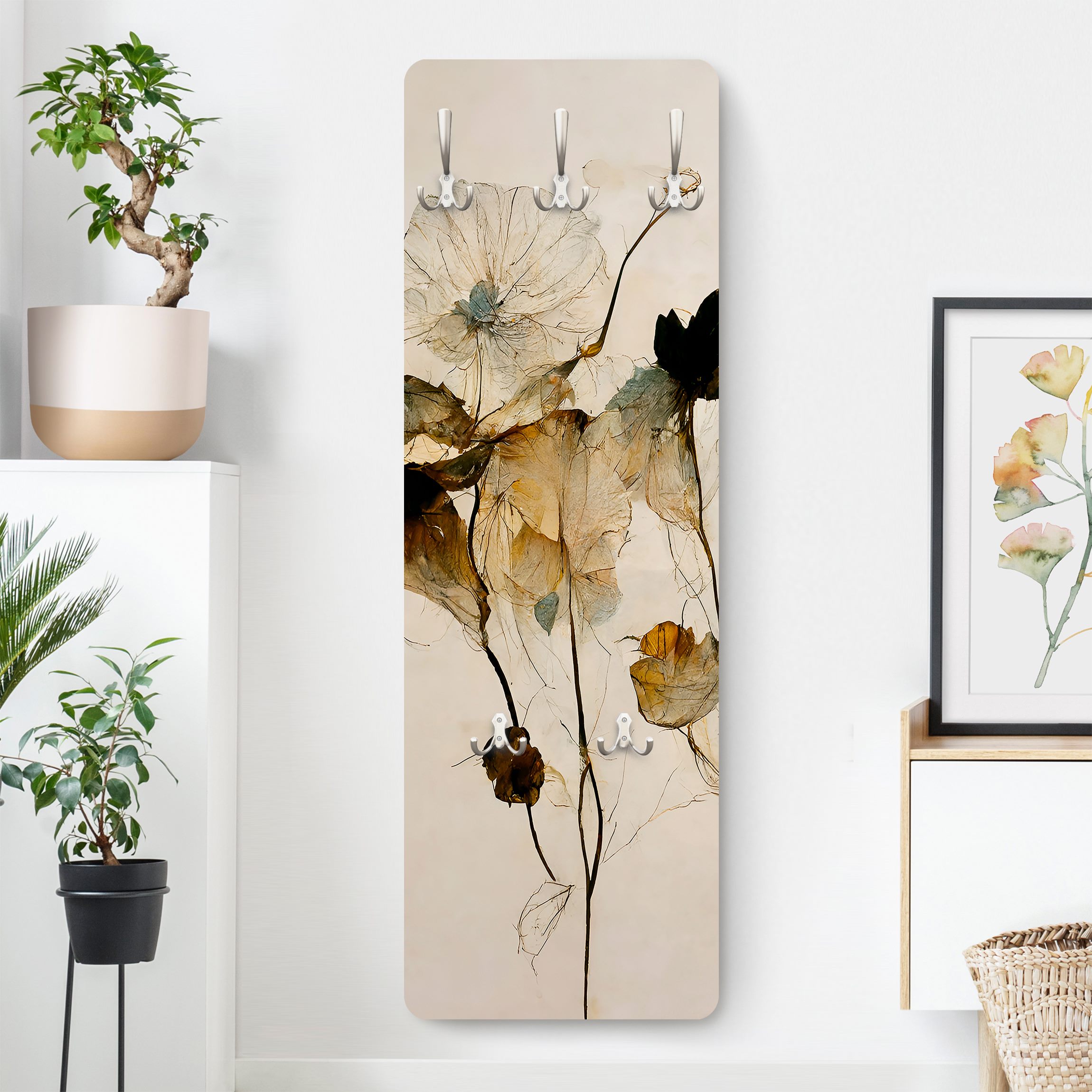 Wandgarderobe Warme Blüten