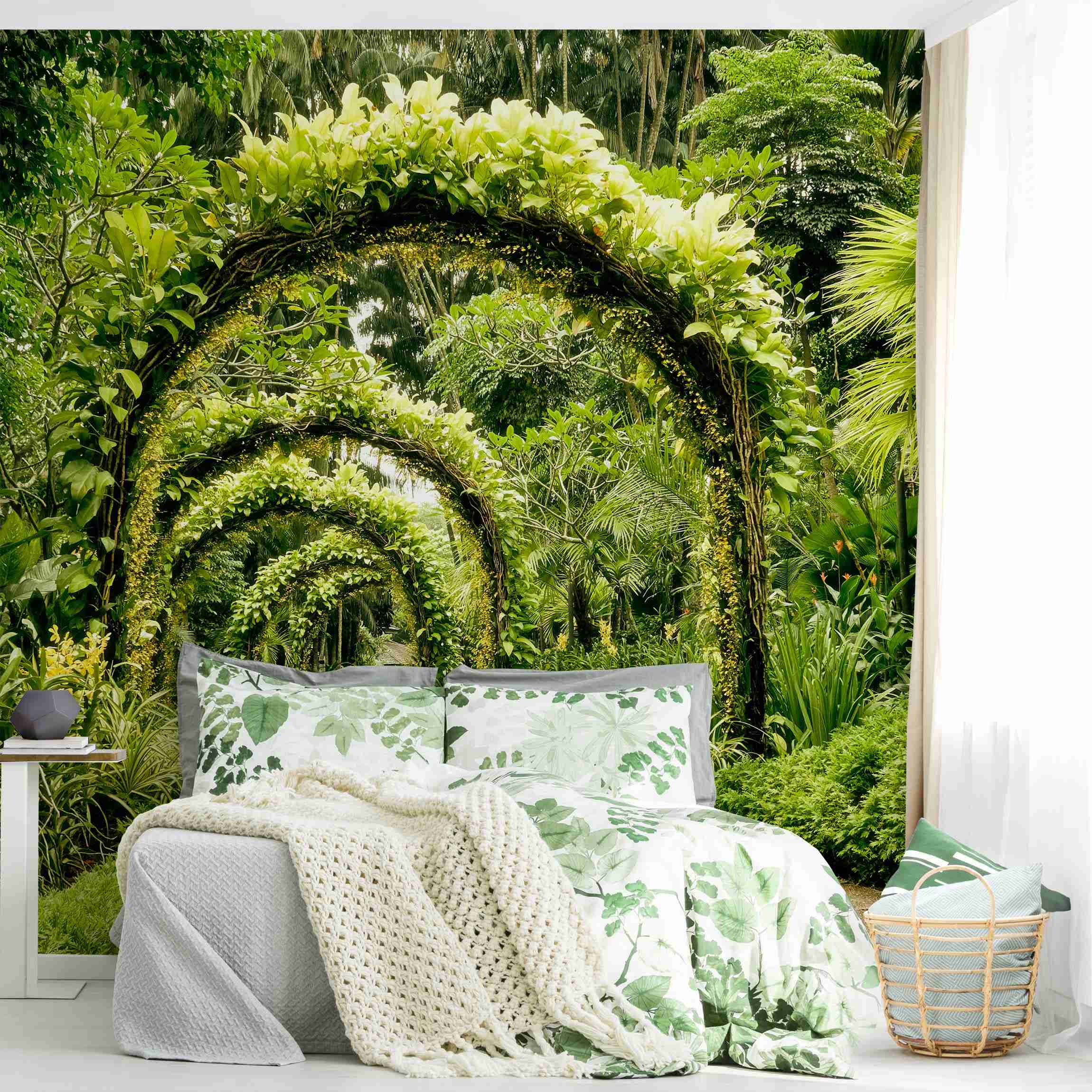 Fototapete Weg durch den botanischen Garten von Singapur