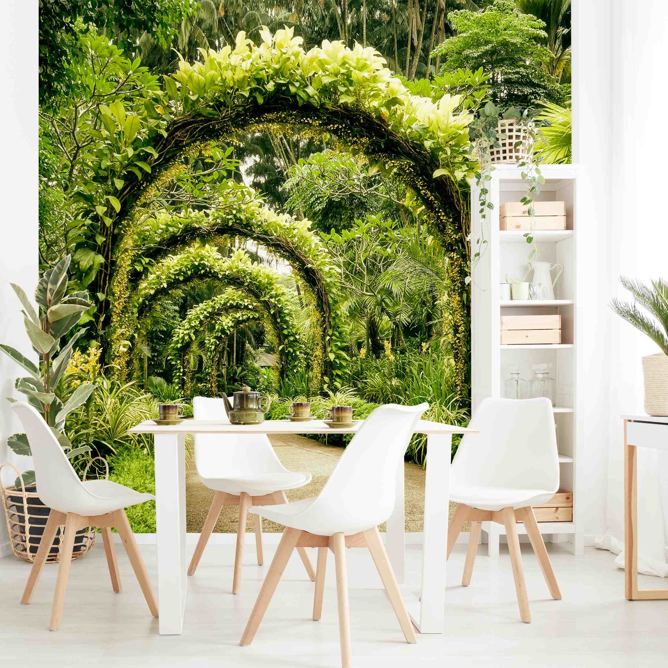 Fototapete Weg durch den botanischen Garten von Singapur