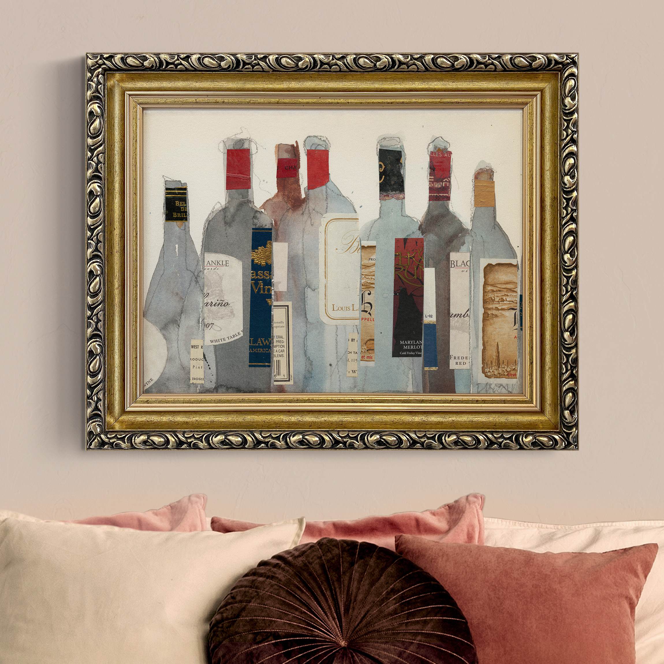 Leinwandbild in Barockrahmen Wein & Spirituosen I